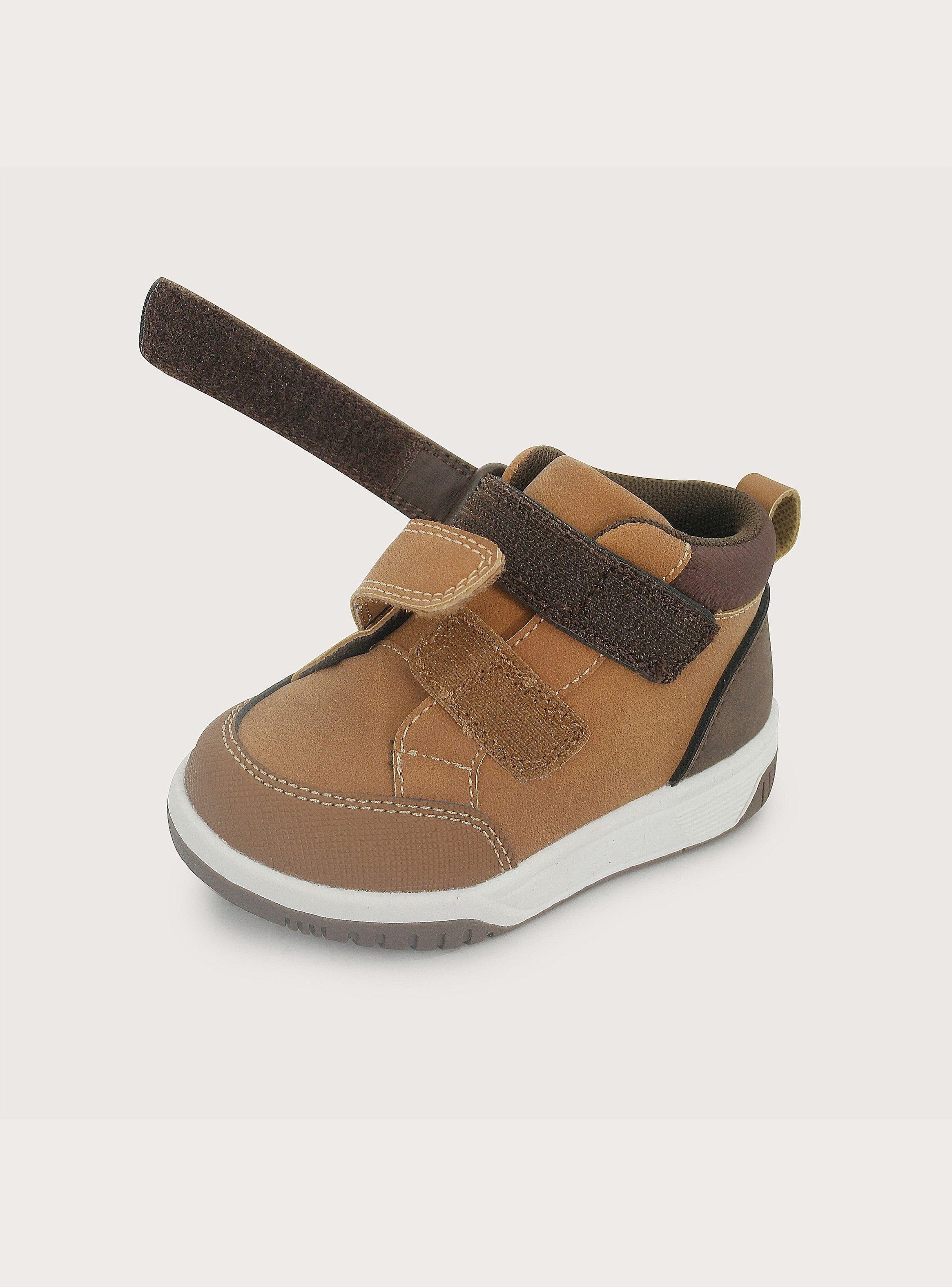 Zapatilla Alta Doble Velcro Camel Niño-5