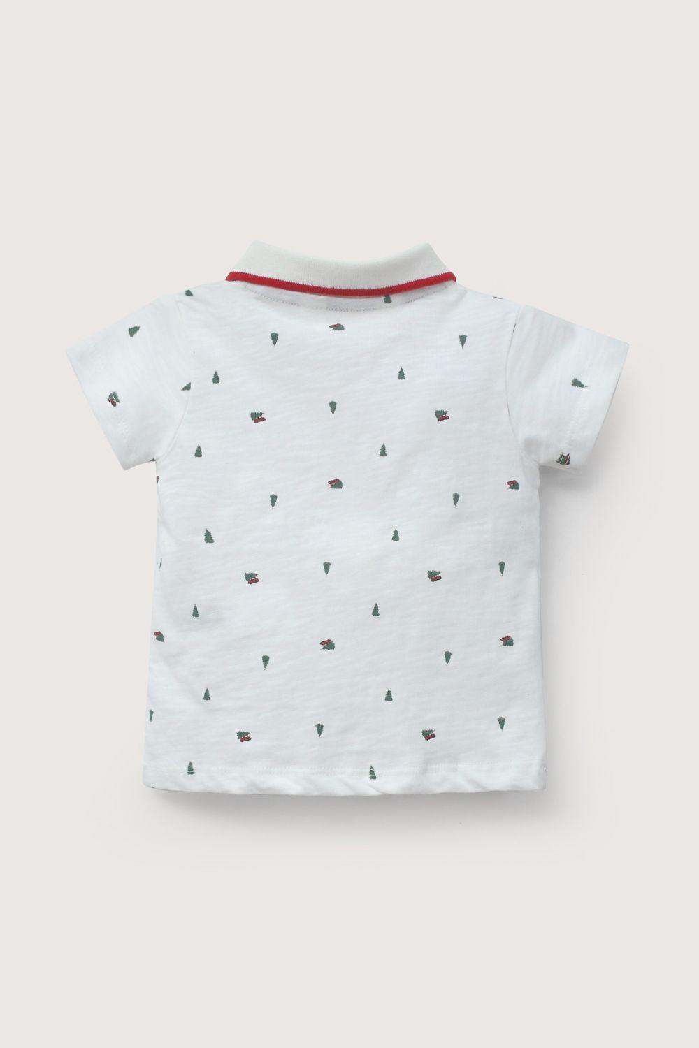 Polera cuello piqué navidad niño-2
