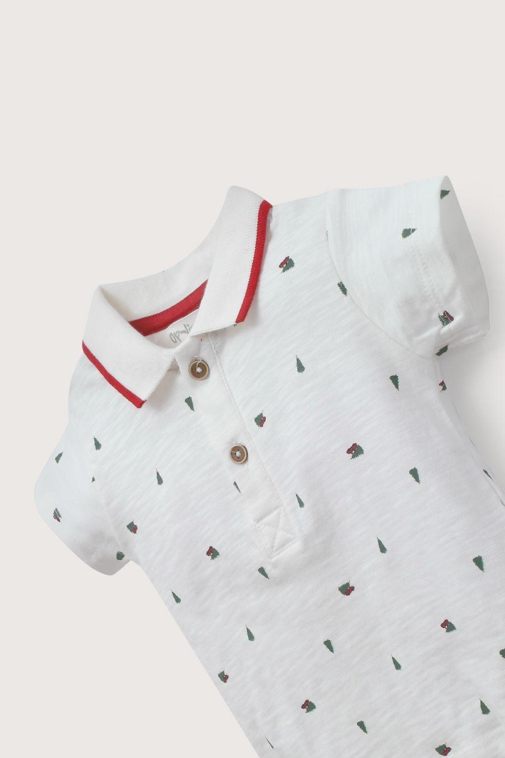 Polera cuello piqué navidad niño-3