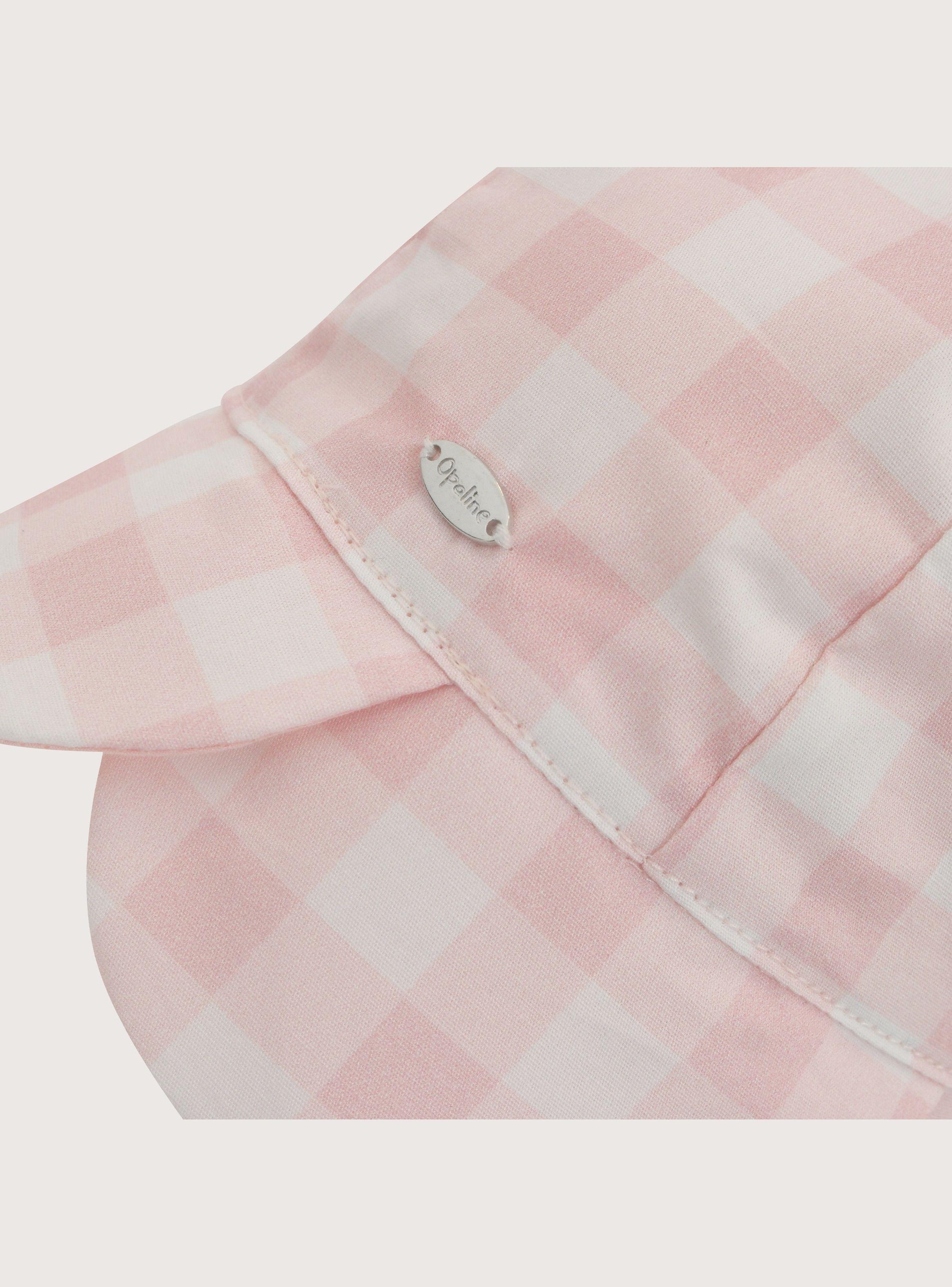 Gorro Con Amarras Vichy Rosado Infant Niña-1