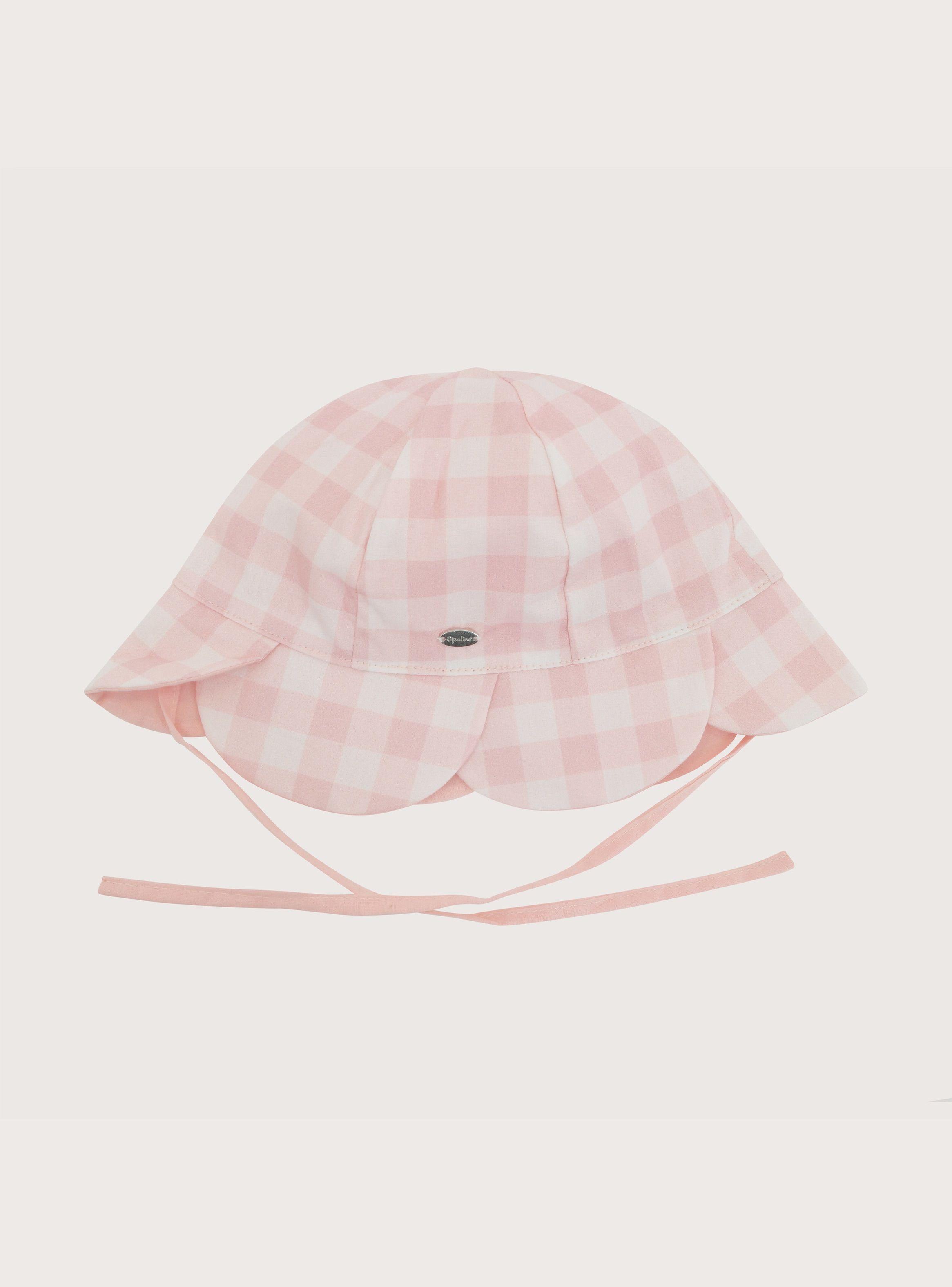 Gorro Con Amarras Vichy Rosado Infant Niña-2