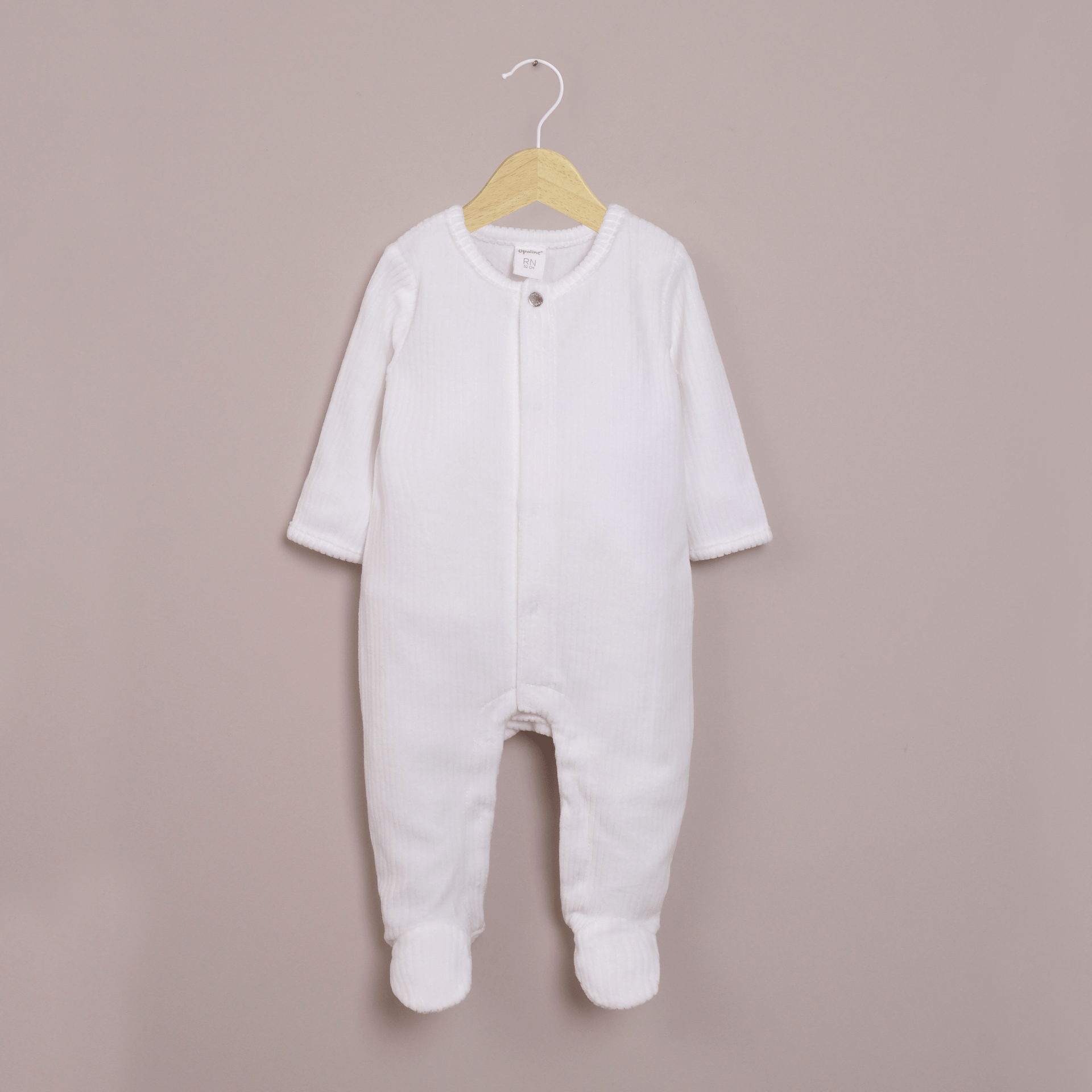 Osito plush blanco de bebé unisex-0