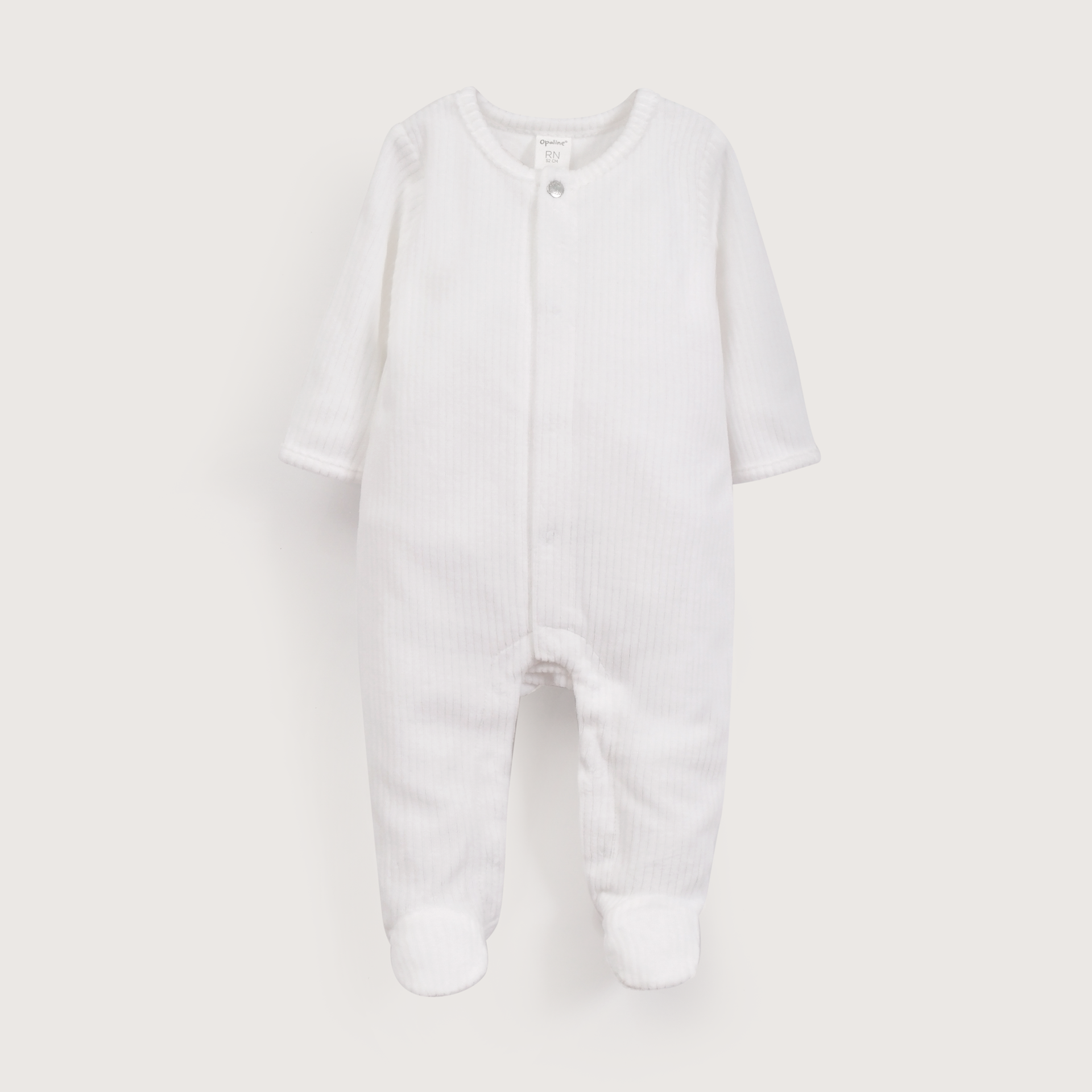 Osito plush blanco de bebé unisex-1