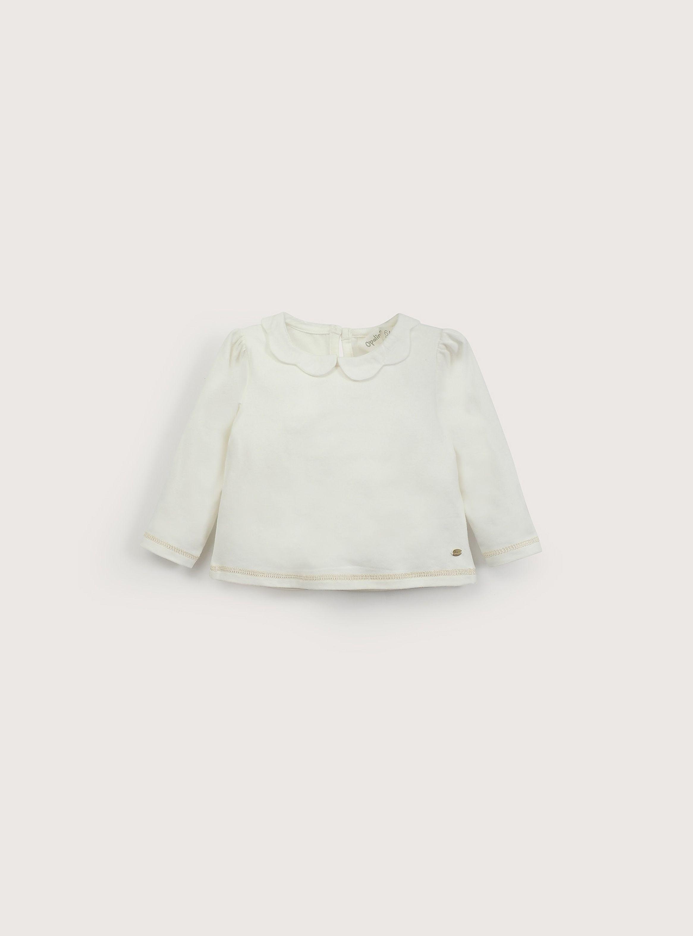 Polera blanca manga larga de niña-1