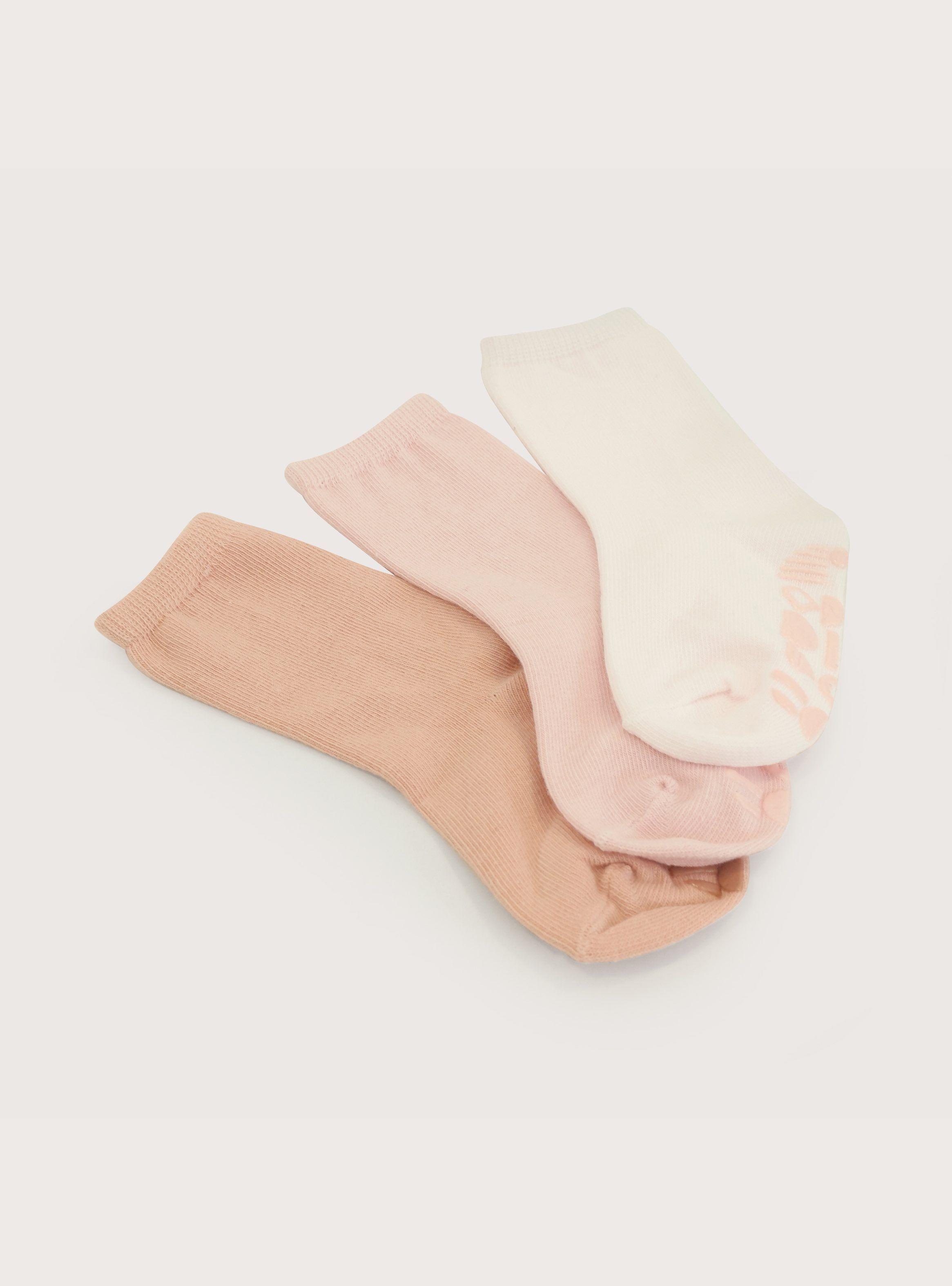 Pack 3 Calcetin Antideslizante Rosado Infant Niña-2