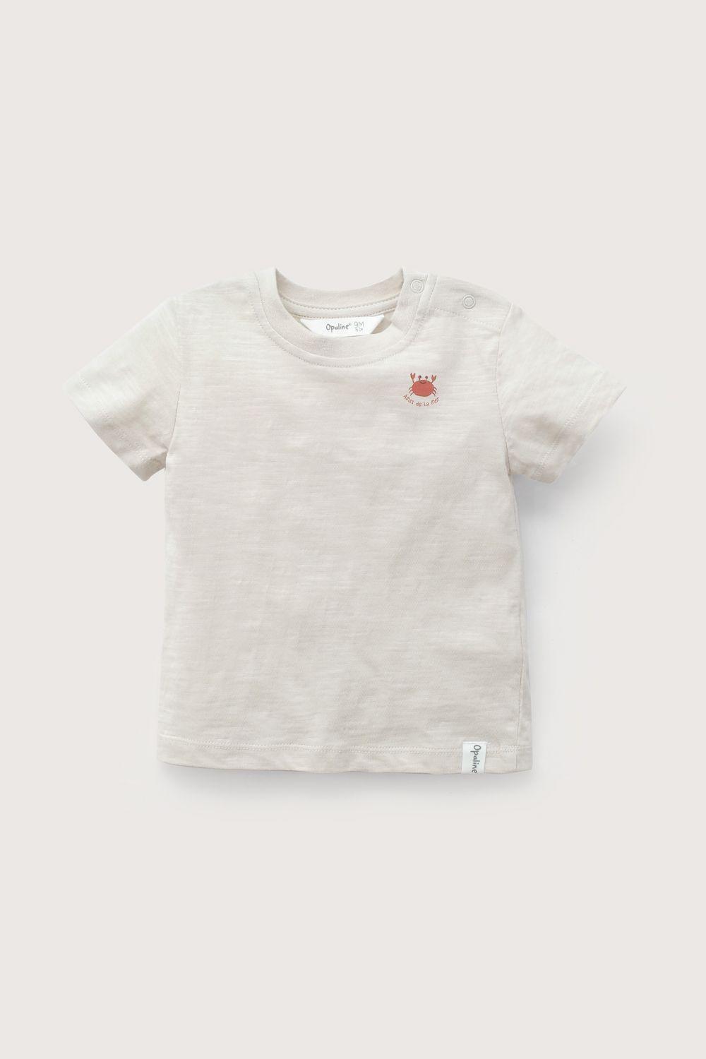 Conjunto polera y short beige de niño-2