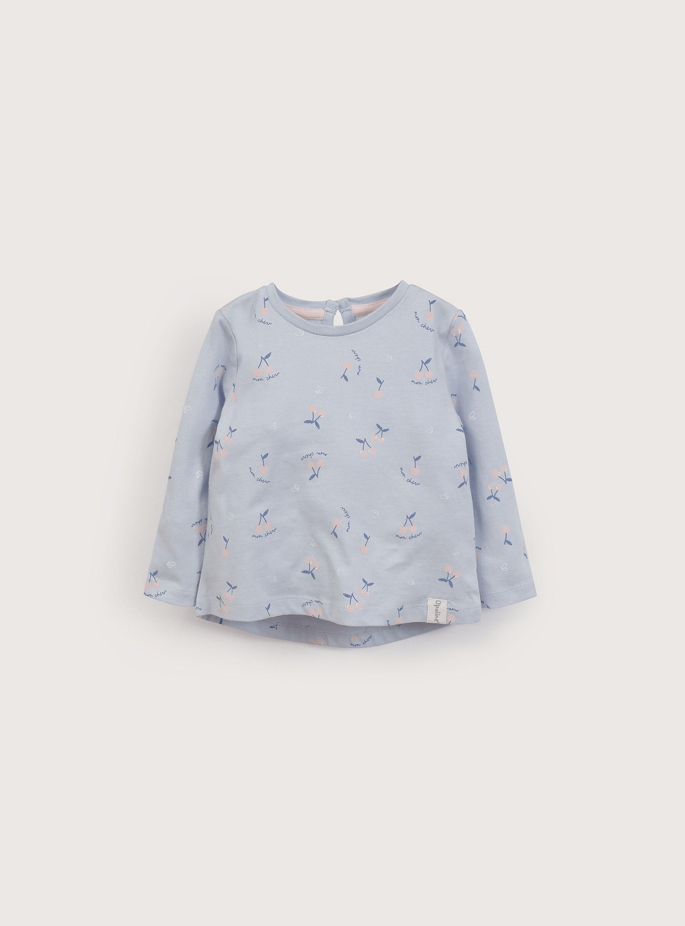 Polera manga larga celeste de niña-1