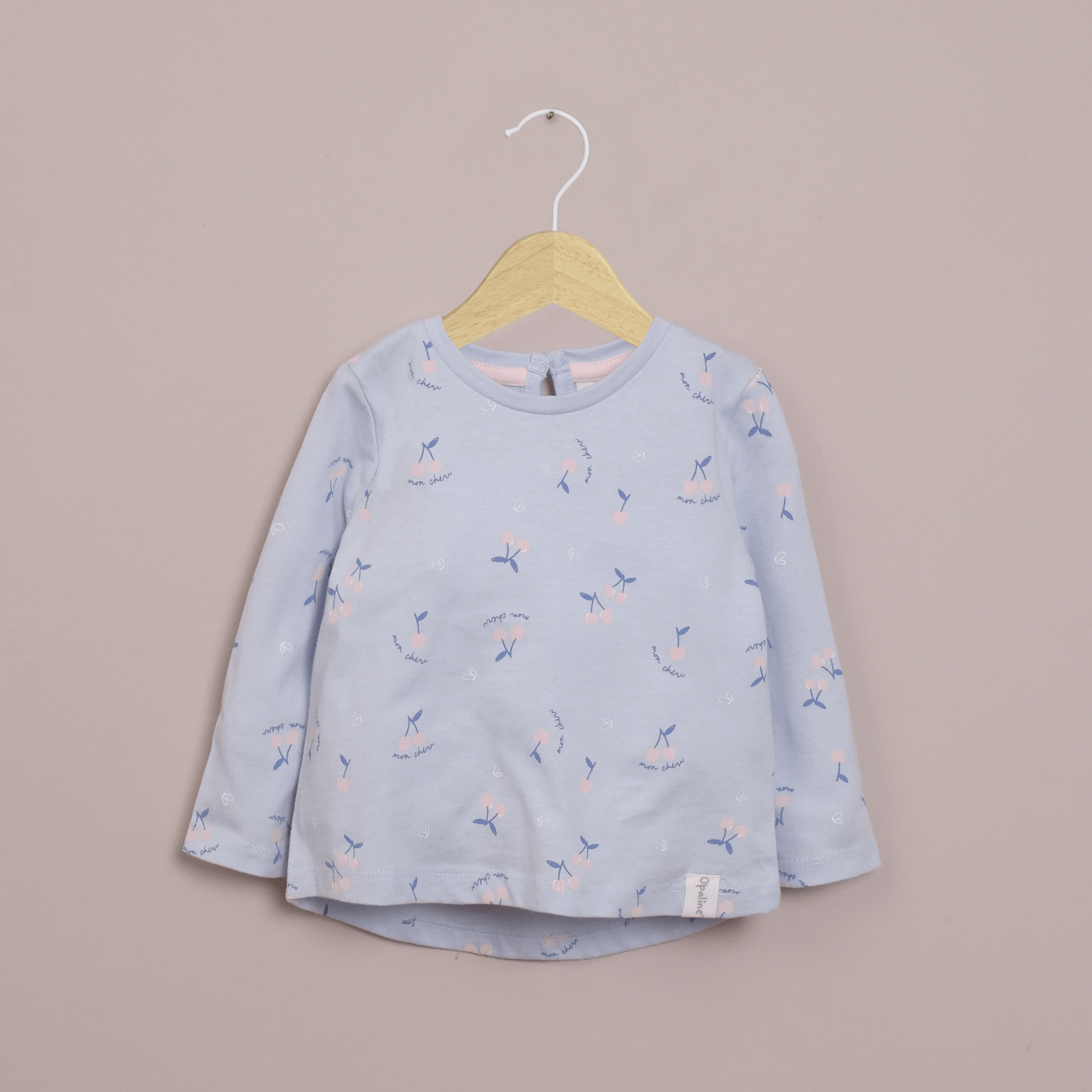 Polera manga larga celeste de niña-0