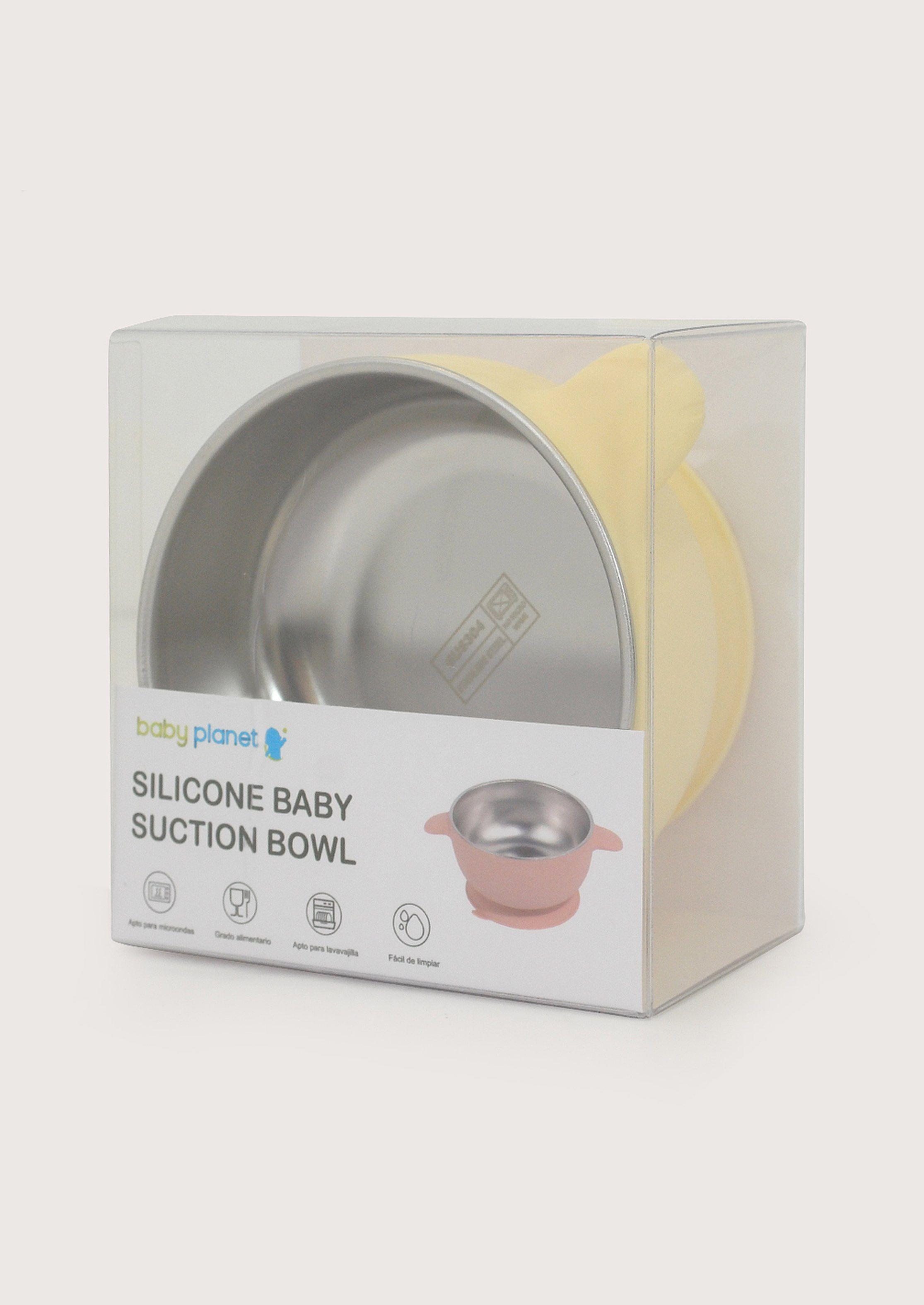 Bowl antideslizante con acero inoxidable amarillo-2