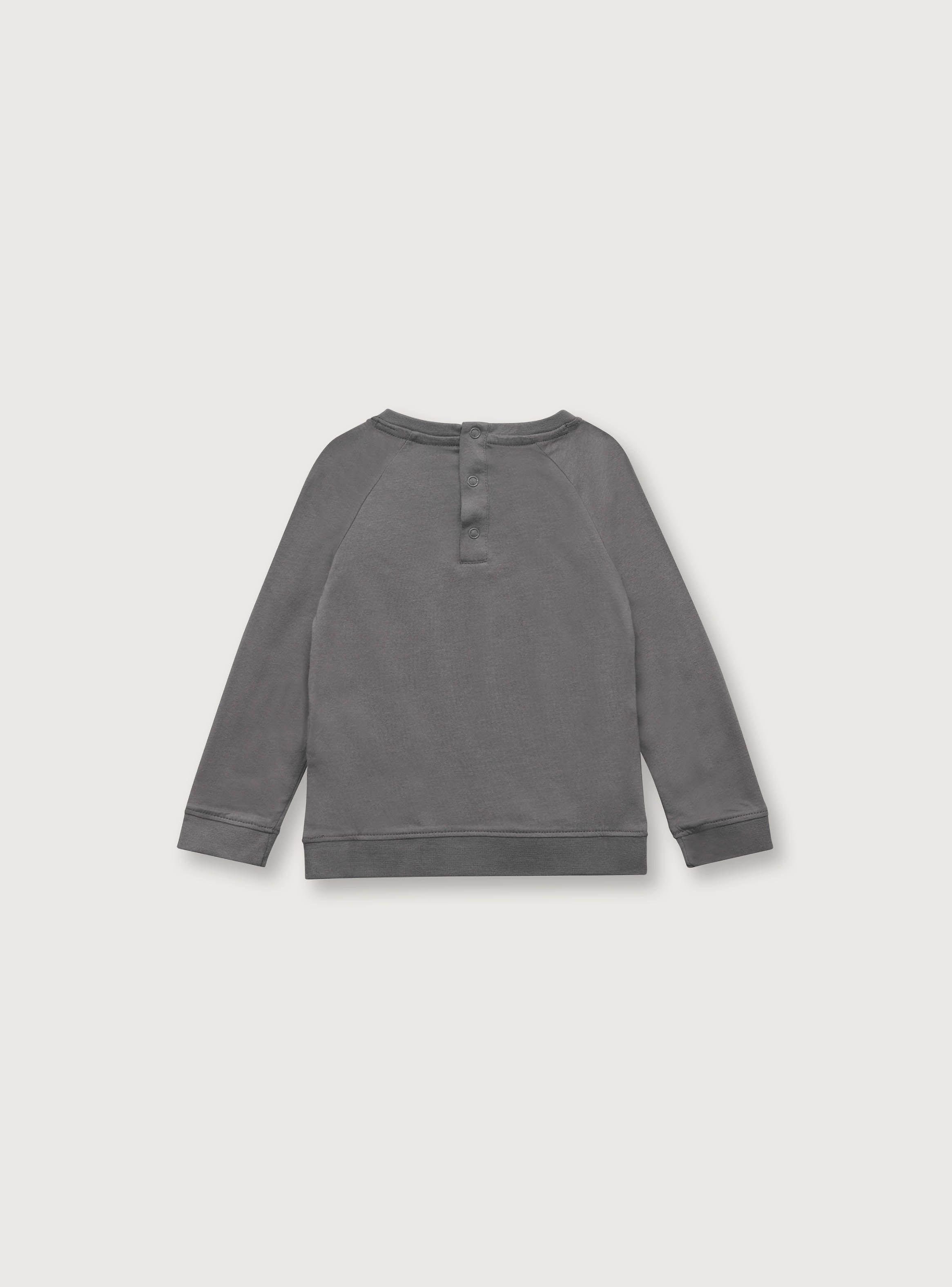 Polera Niño Manga Raglan Gris (6M A 4A) Opaline-1