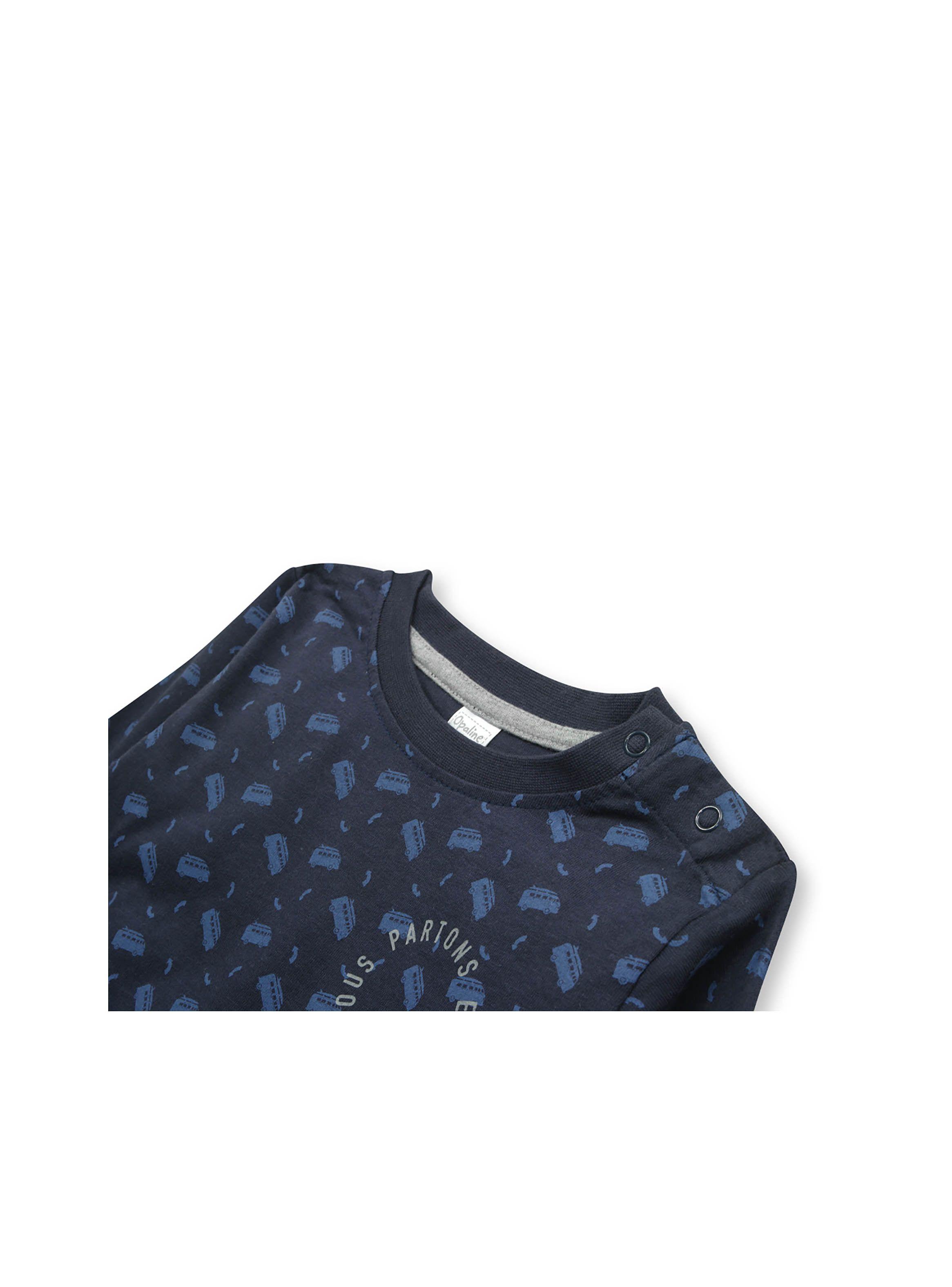 Polera De Niño Esencial Ml Azul (6M A 4A) Opaline-2