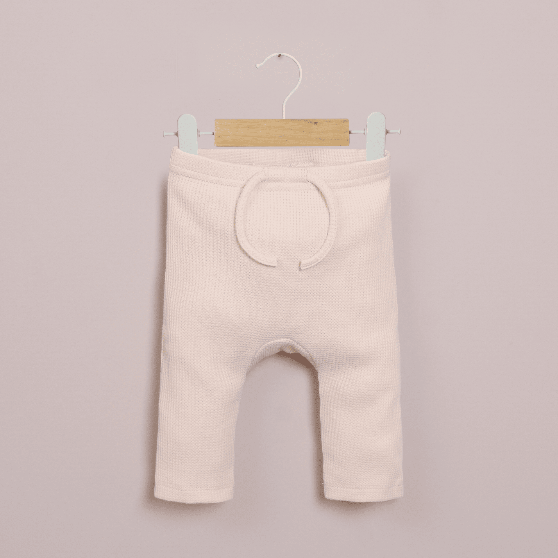 Calza waffle beige de bebé unisex-0