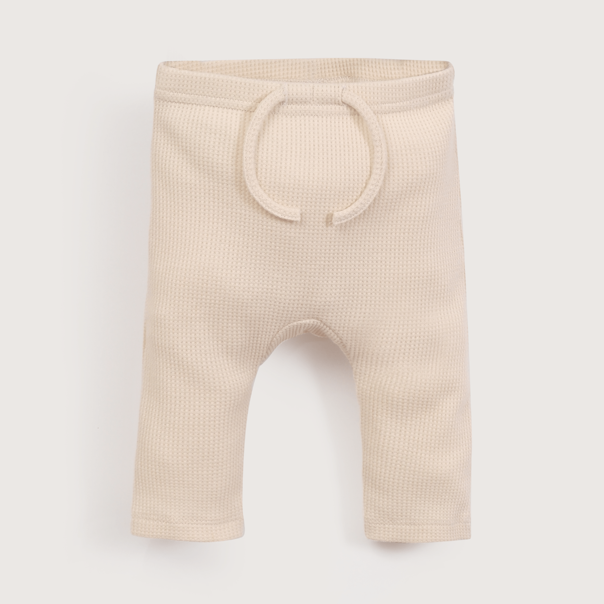 Calza waffle beige de bebé unisex-1
