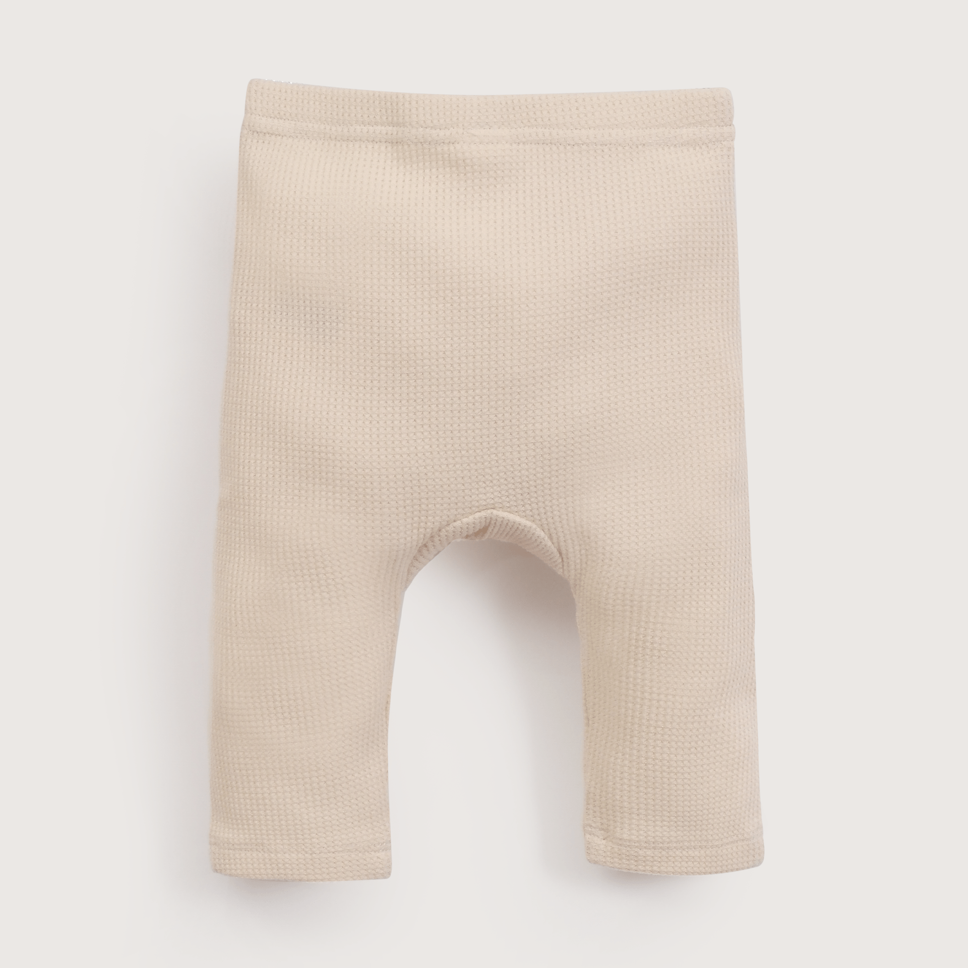 Calza waffle beige de bebé unisex-2