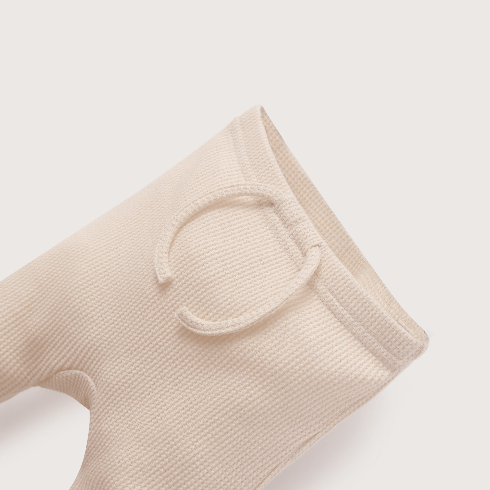 Calza waffle beige de bebé unisex-3