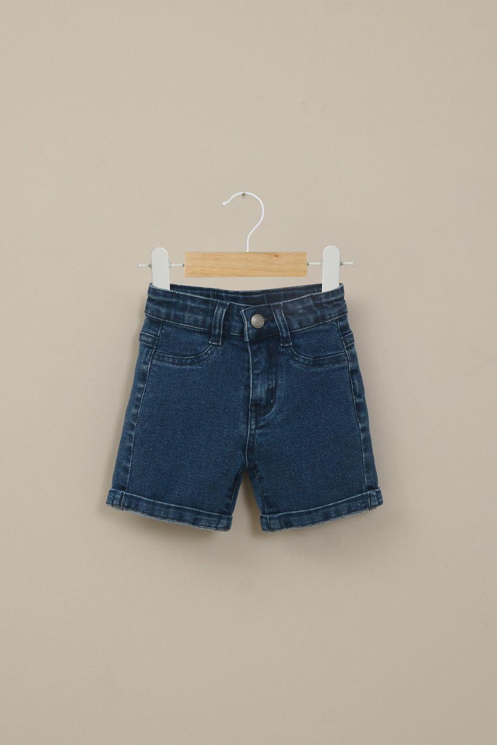 Short de jeans oscuro de niño-0