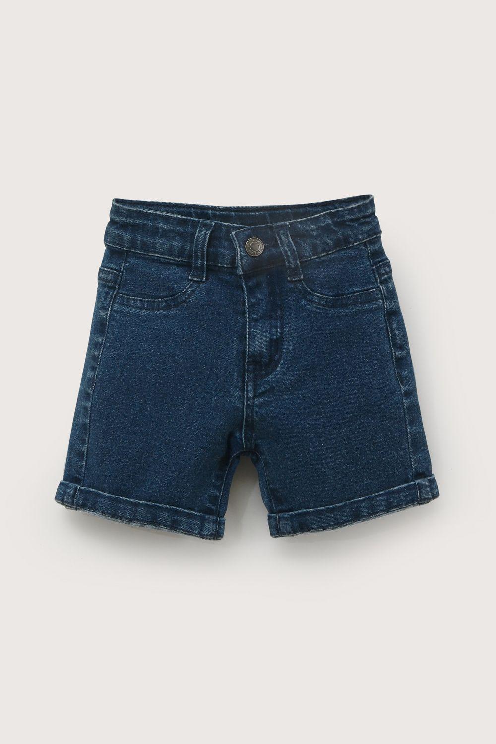 Short de jeans oscuro de niño-1