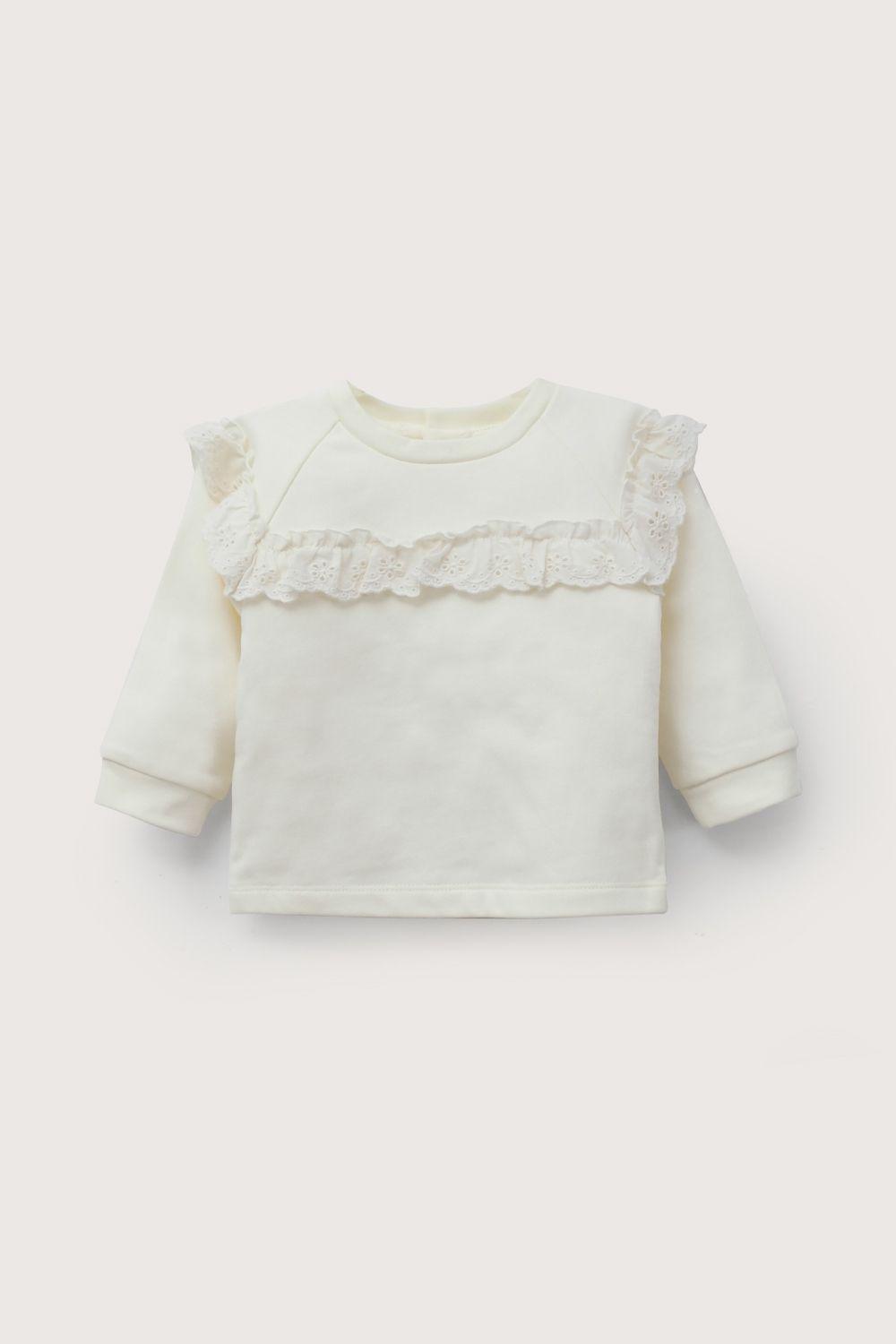 Conjunto buzo blanco de bebé niña-2