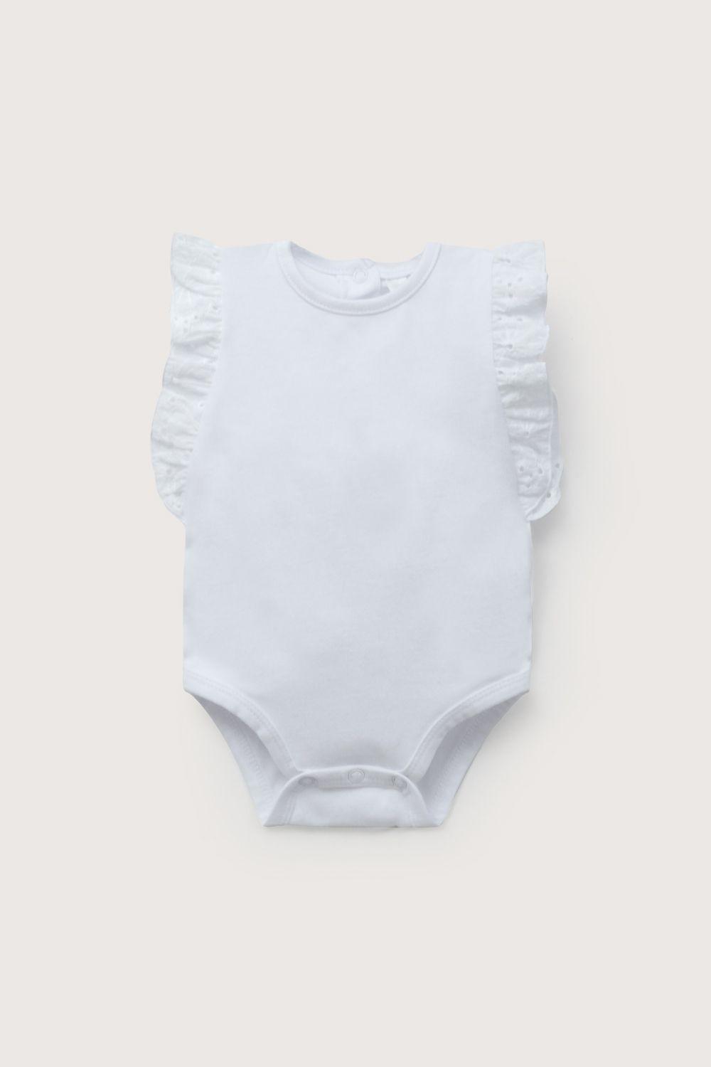 Body vuelos blanco de bebé niña-1