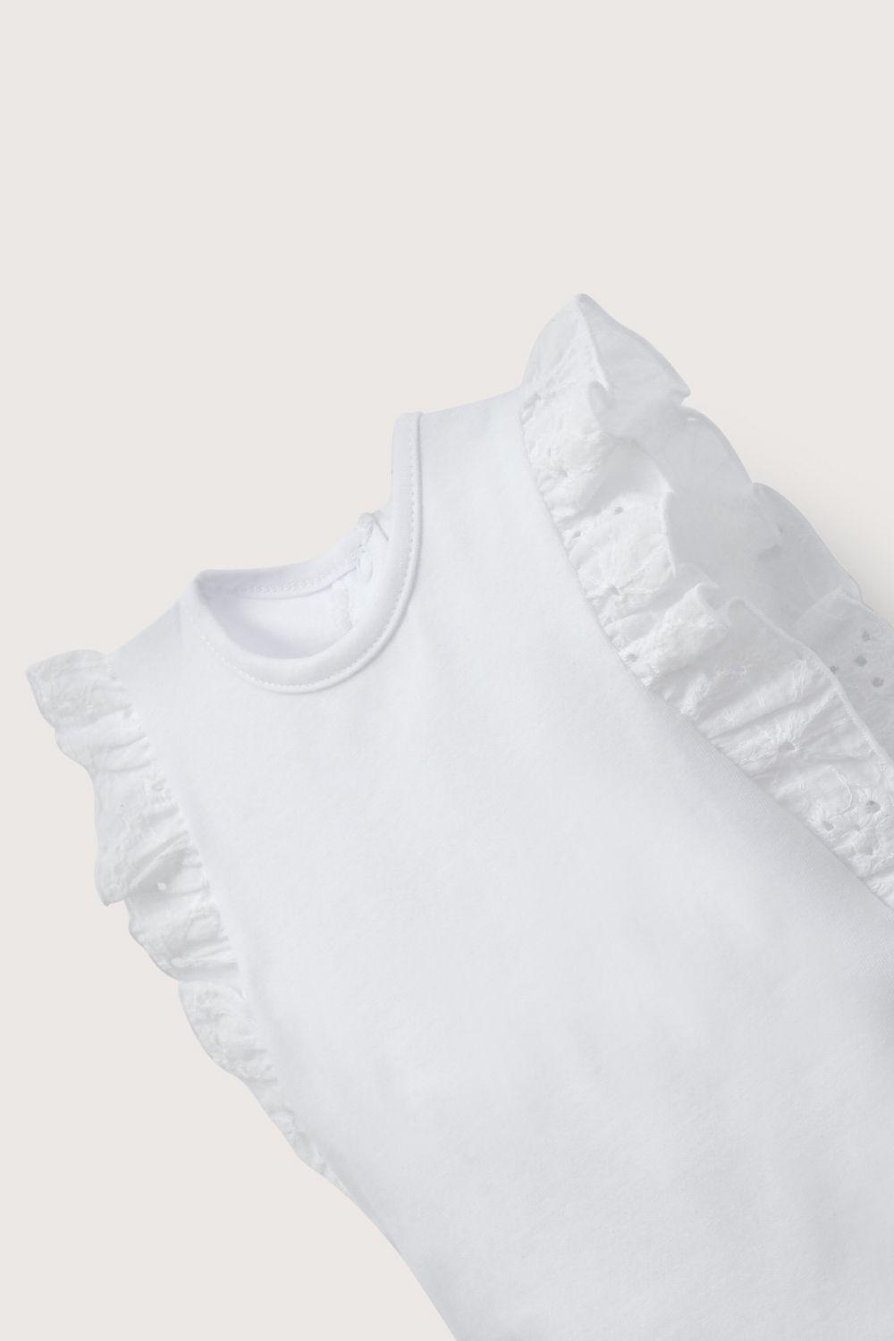 Body vuelos blanco de bebé niña-3