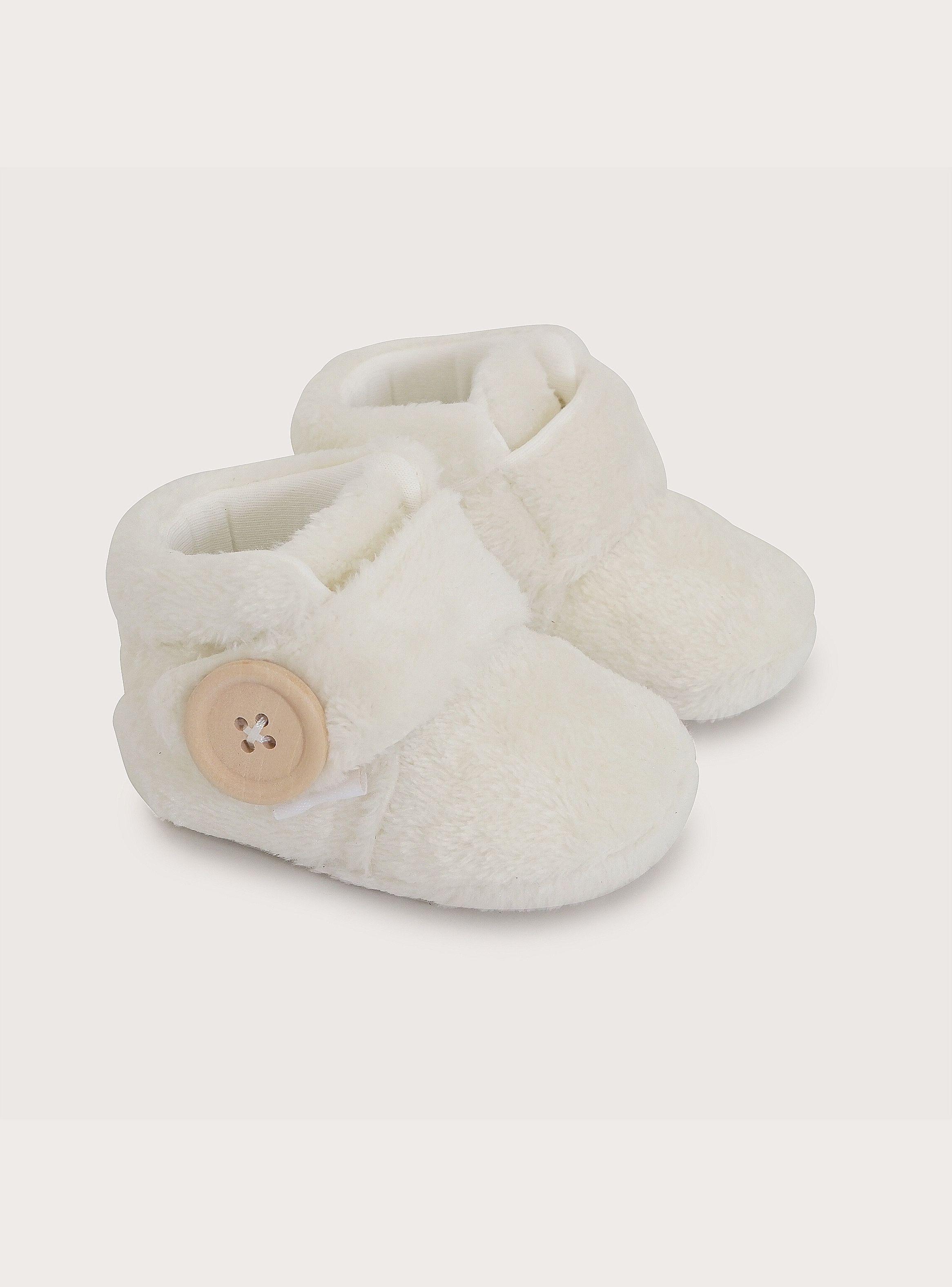 Pantufla Blanco Bebé Unisex-0