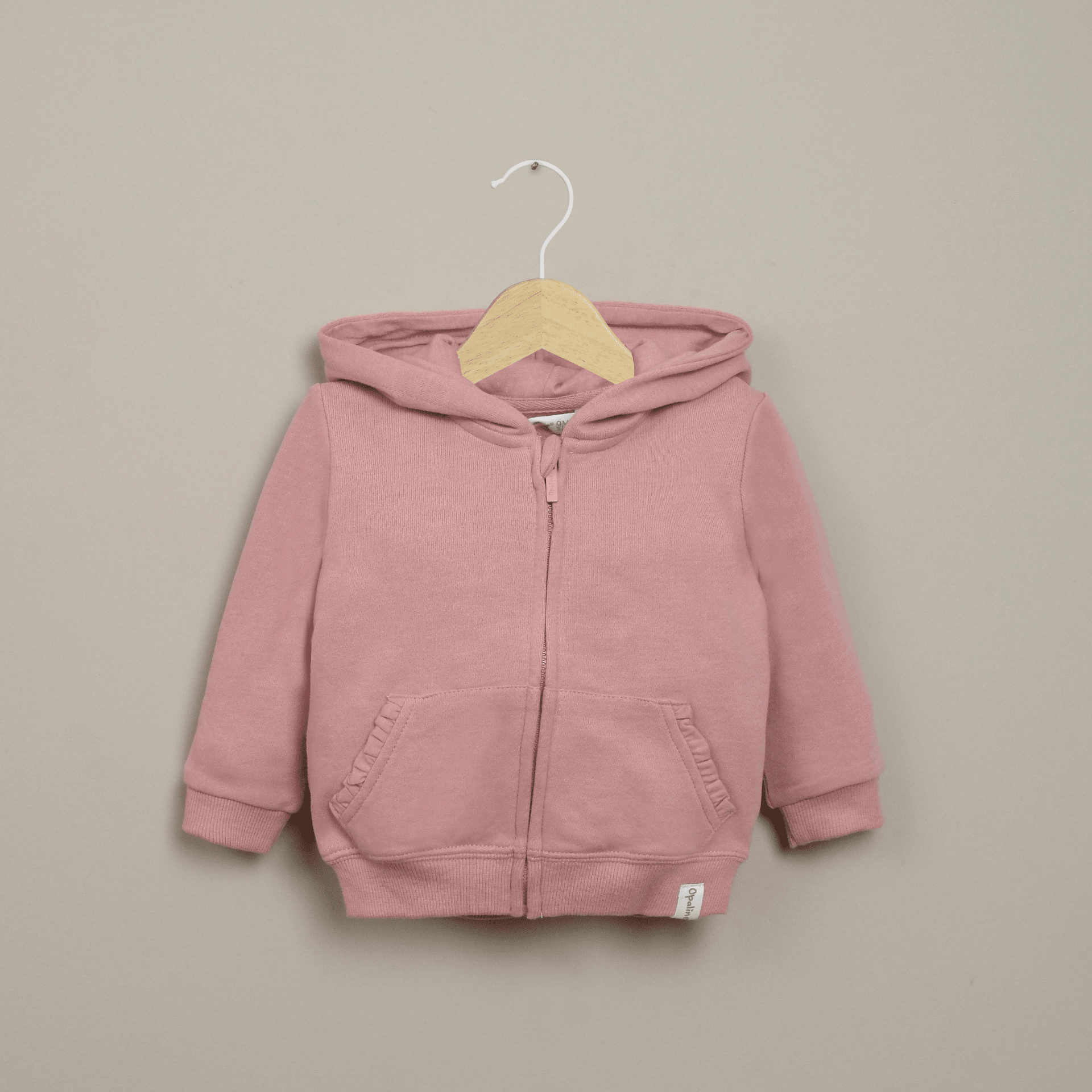 Polerón con gorro rosado de niña-0