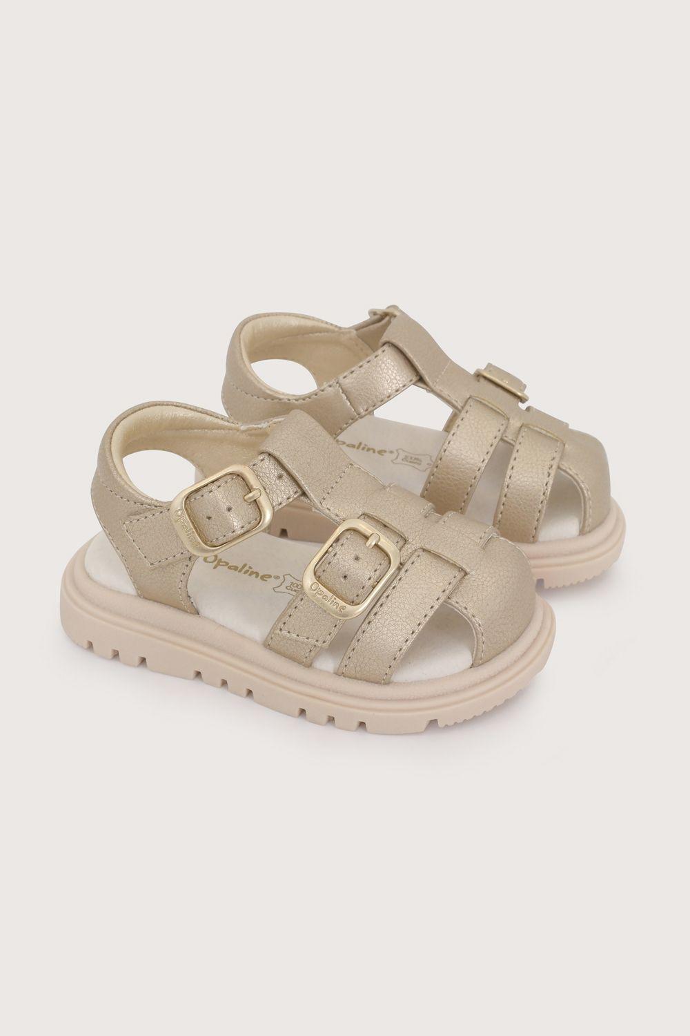 Sandalia dorada de niña-0