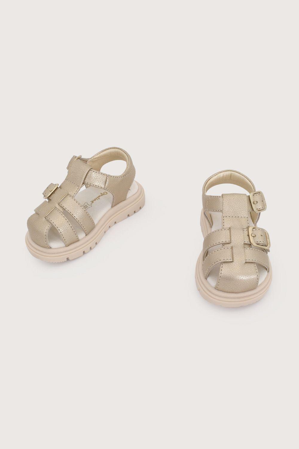 Sandalia dorada de niña-3