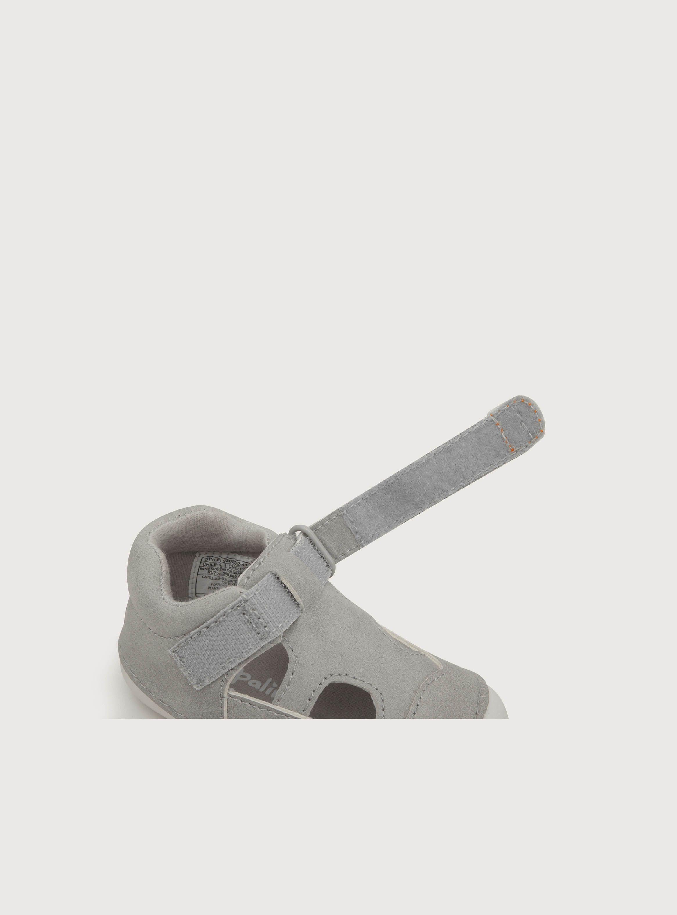 Sandalia De Niño Velcro Gris (17 A 19) Opaline-4