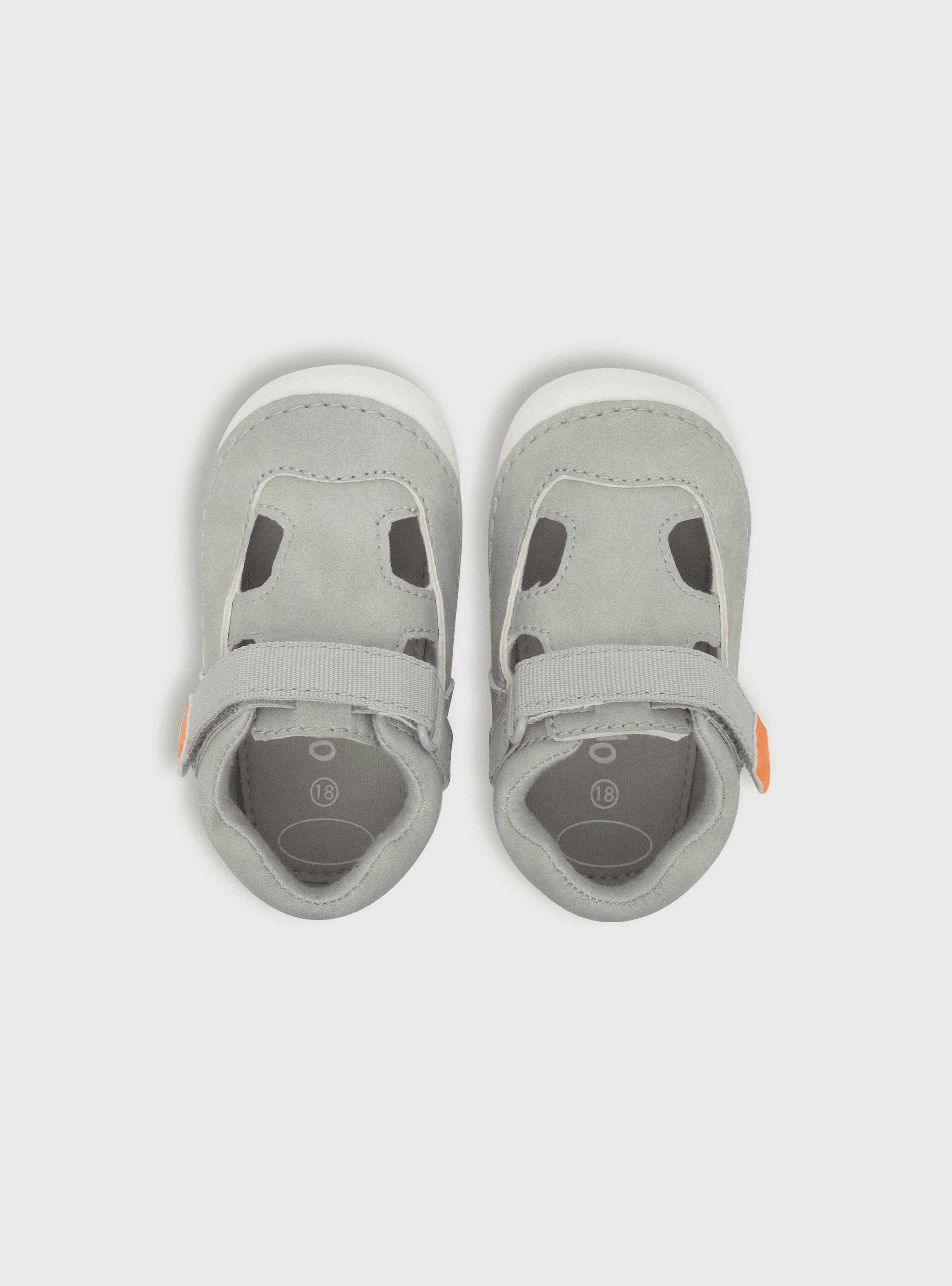 Sandalia De Niño Velcro Gris (17 A 19) Opaline-3