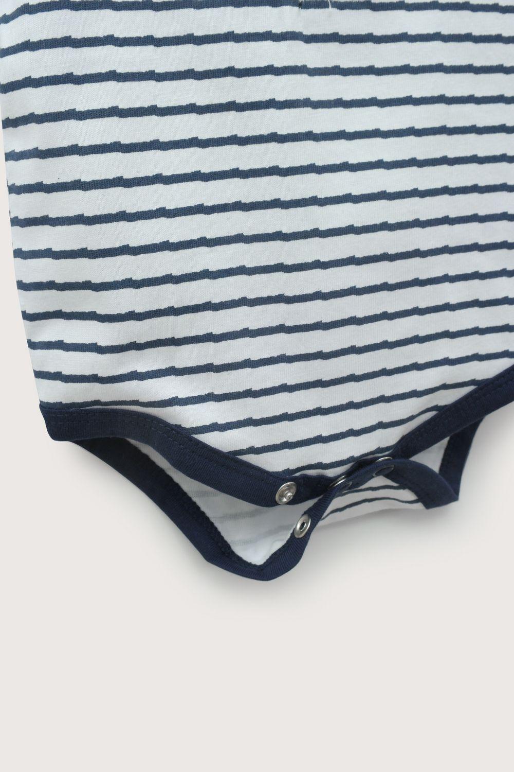 Body rayas azul de bebé niño-3