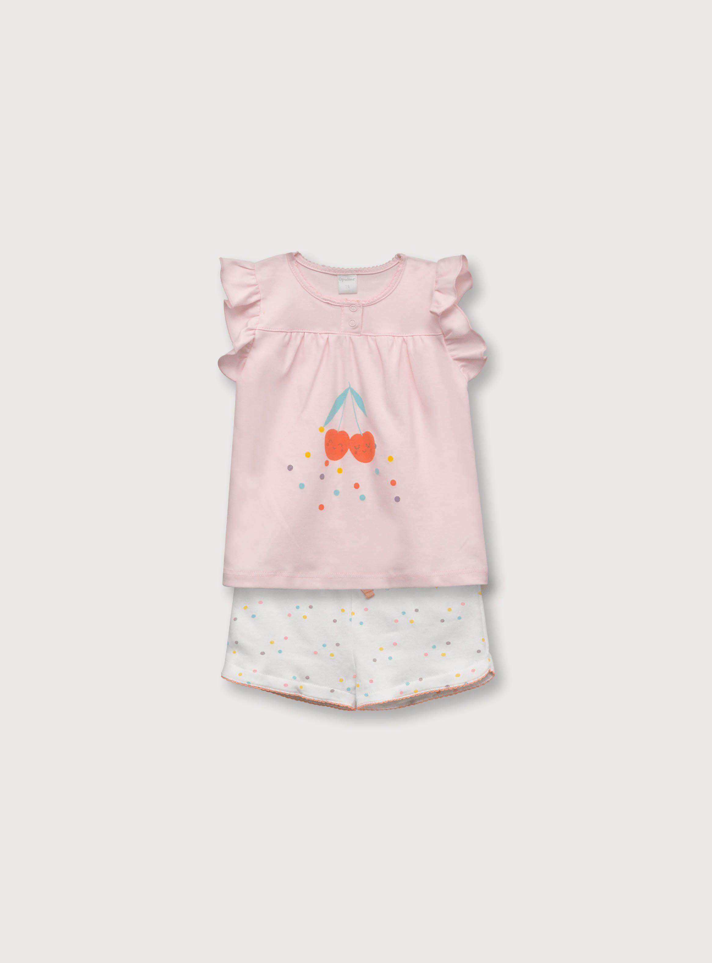 Pijama De Niña Rosado (6M A 4A) Opaline-0