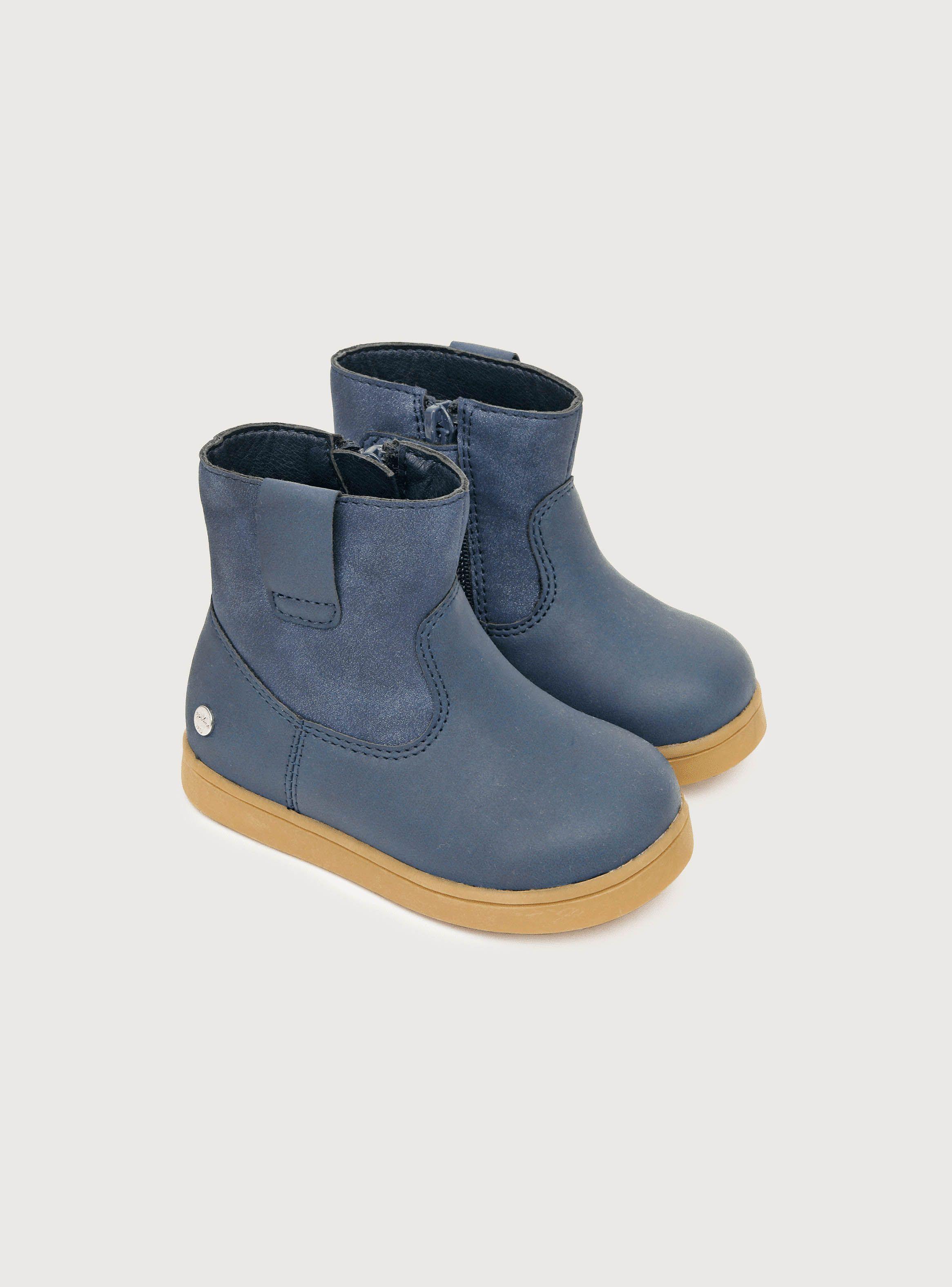 Bootie de niña vaquera brillo con cierre Azul (20 a 29)-0