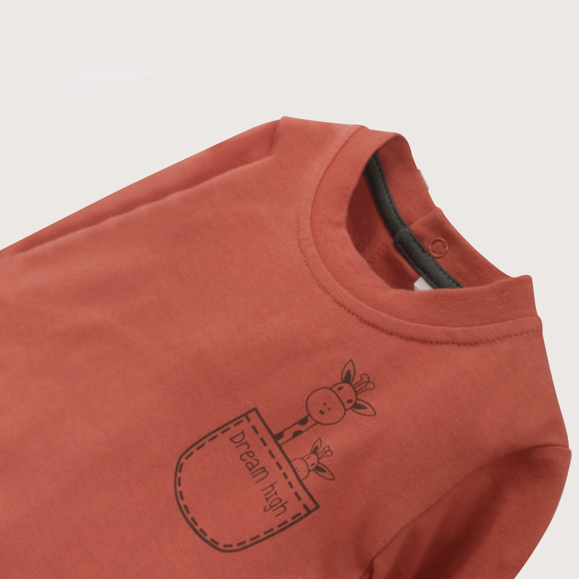 Polera manga larga terracota de niño-3