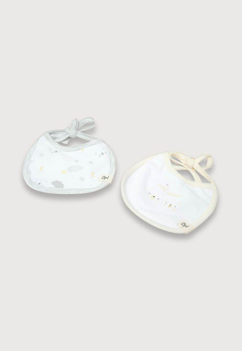 Babero De Bebé Beros Unisex Blanco Tu-3