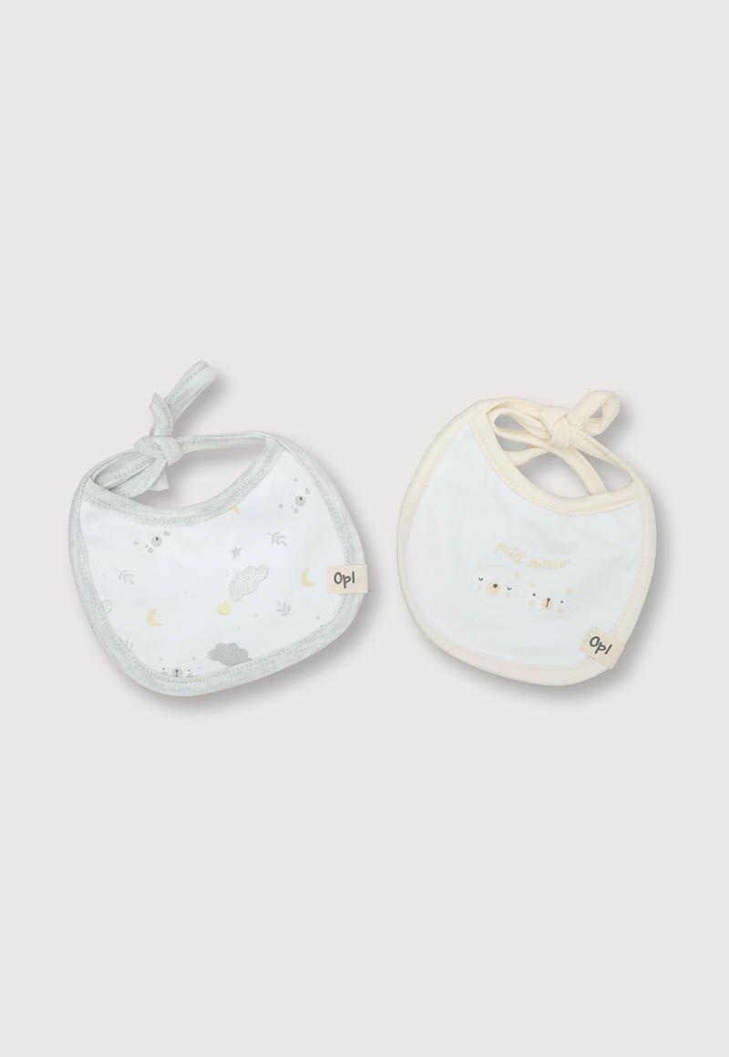 Babero De Bebé Beros Unisex Blanco Tu-4