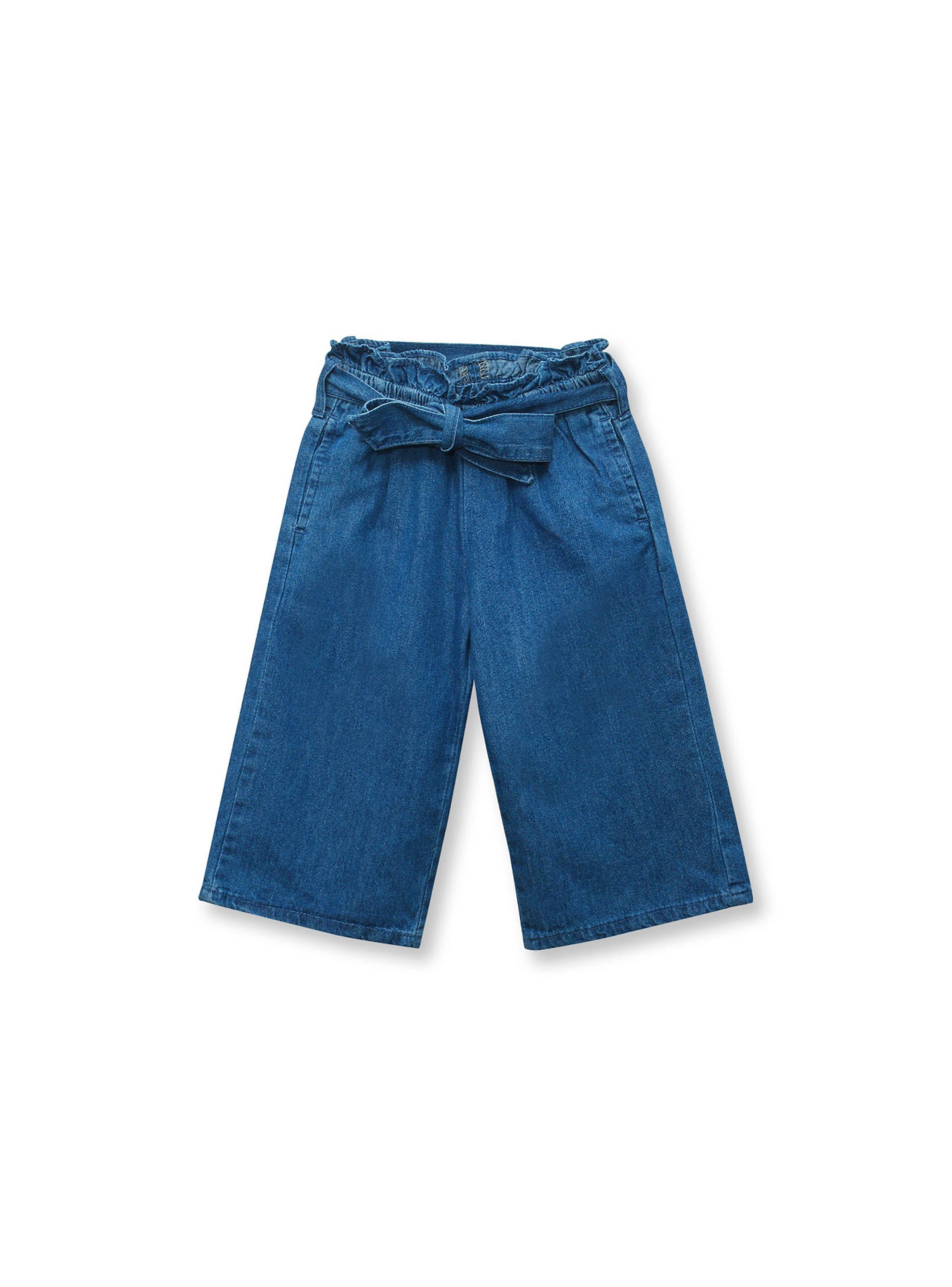 Jeans De Niña Palazzo Suelto Azul (6M A 4A) Opaline-0