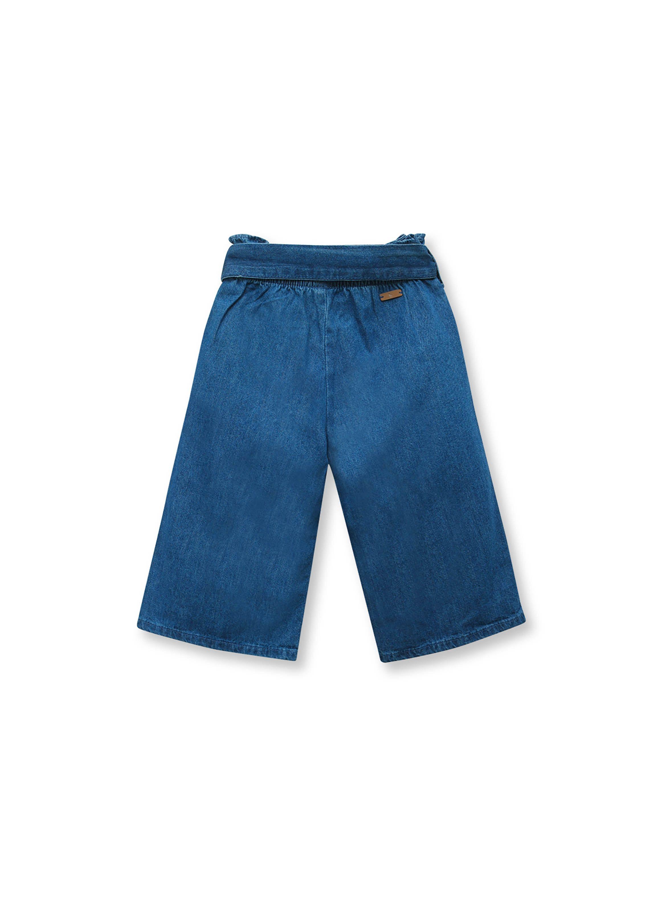 Jeans De Niña Palazzo Suelto Azul (6M A 4A) Opaline-1
