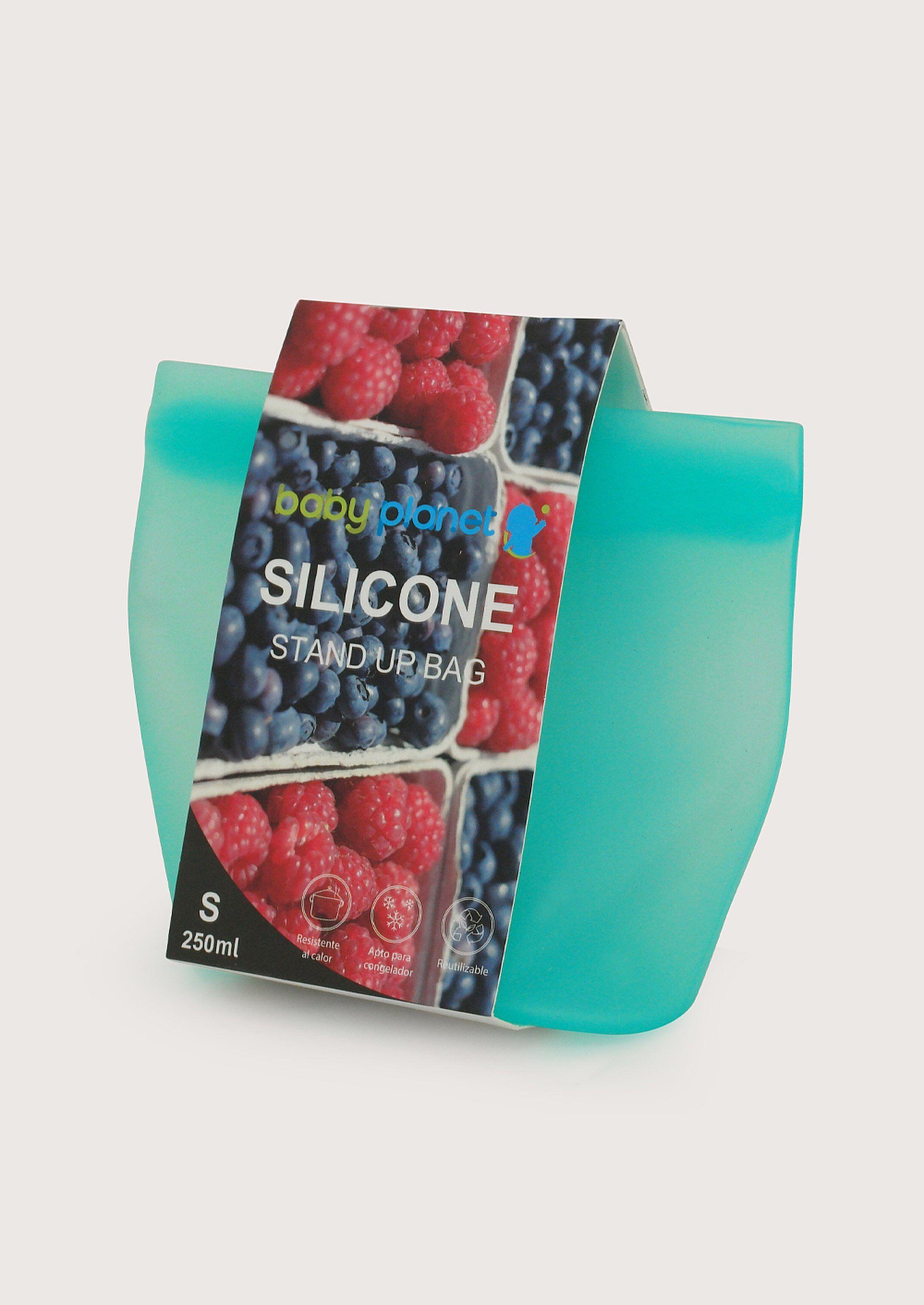 Bolsa silicona 250 ml transparente verde-2