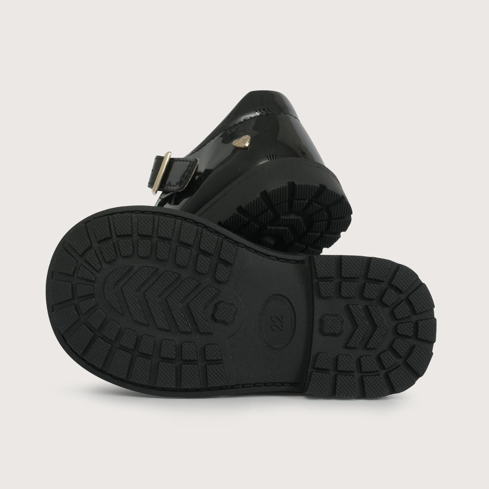 Reina charol negra de niña-2