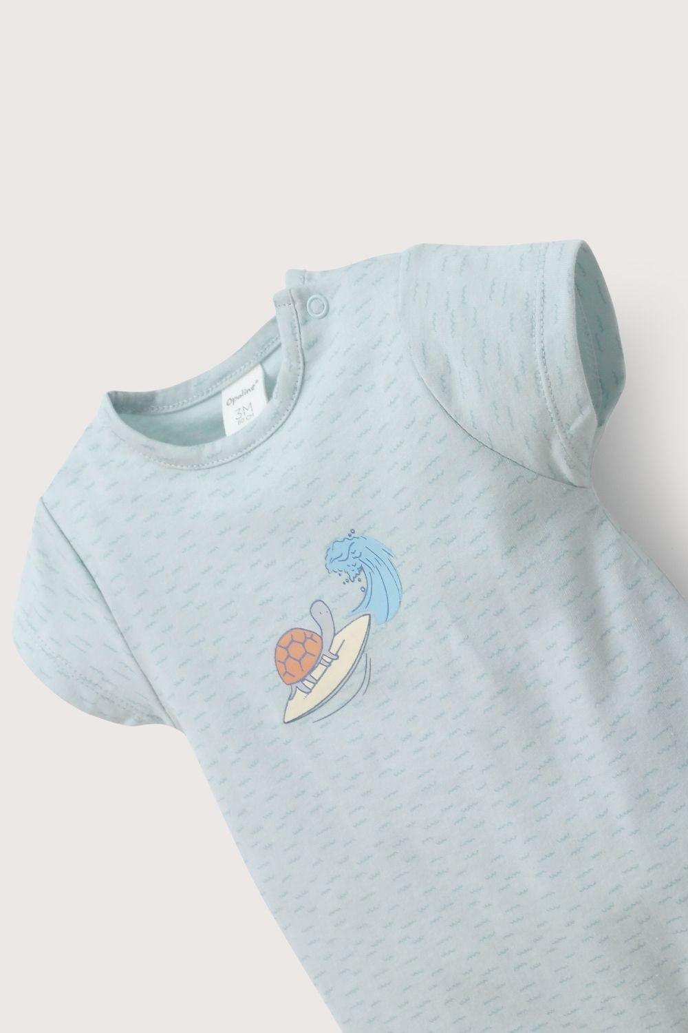 Bombacho celeste estampado de bebé niño-3