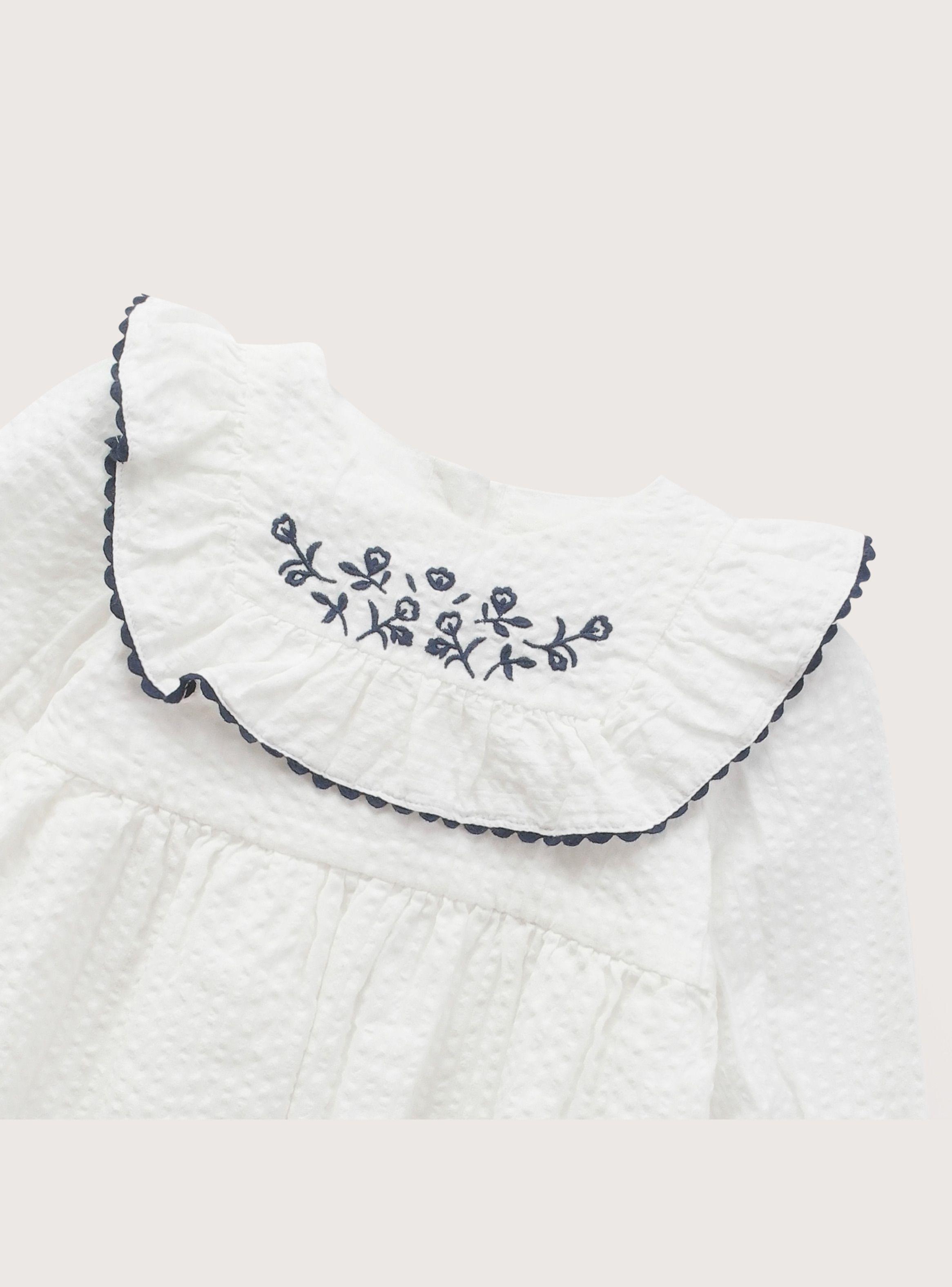 Vestido Manga Larga Blanco Infant Niña-3