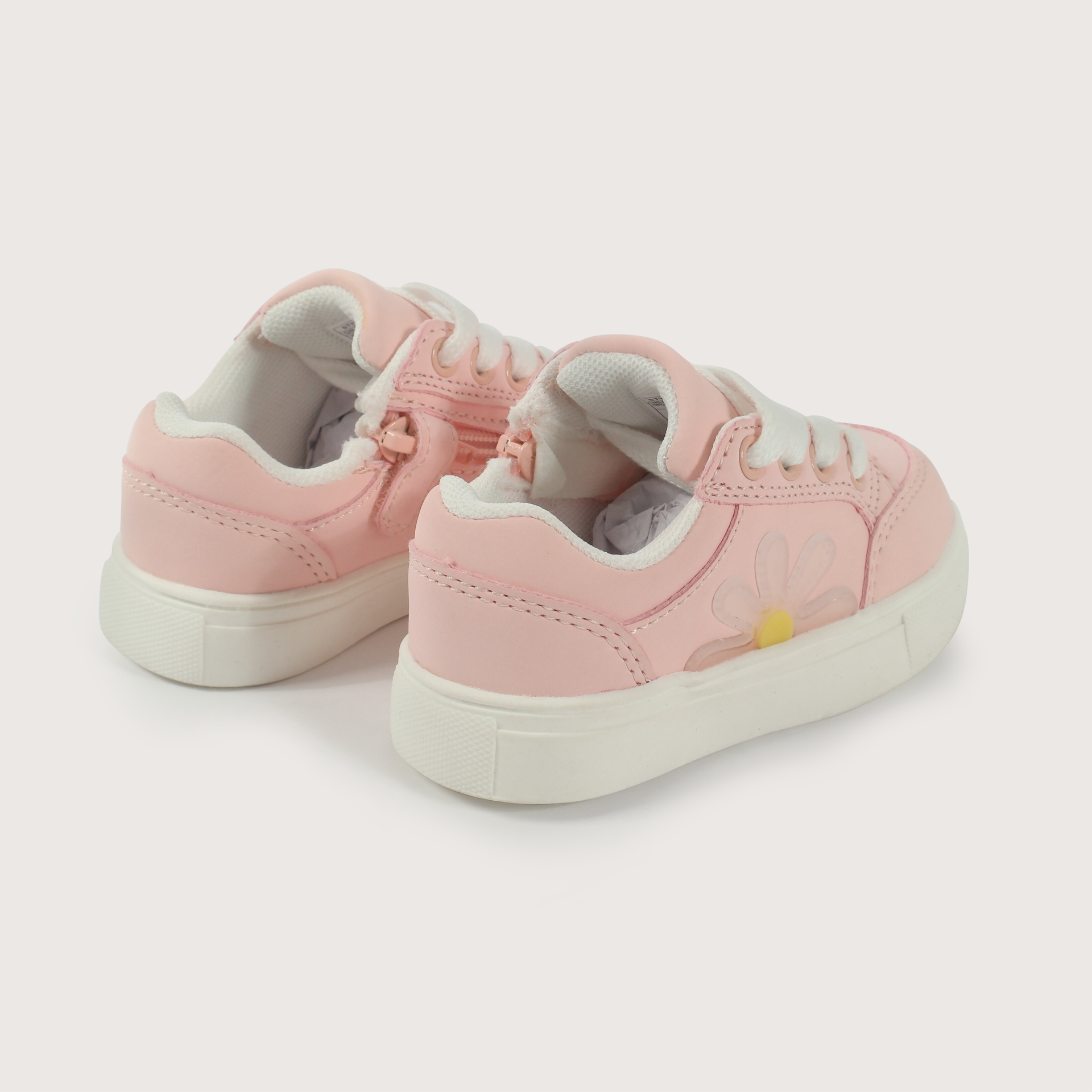 Zapatilla flor rosada de niña-4