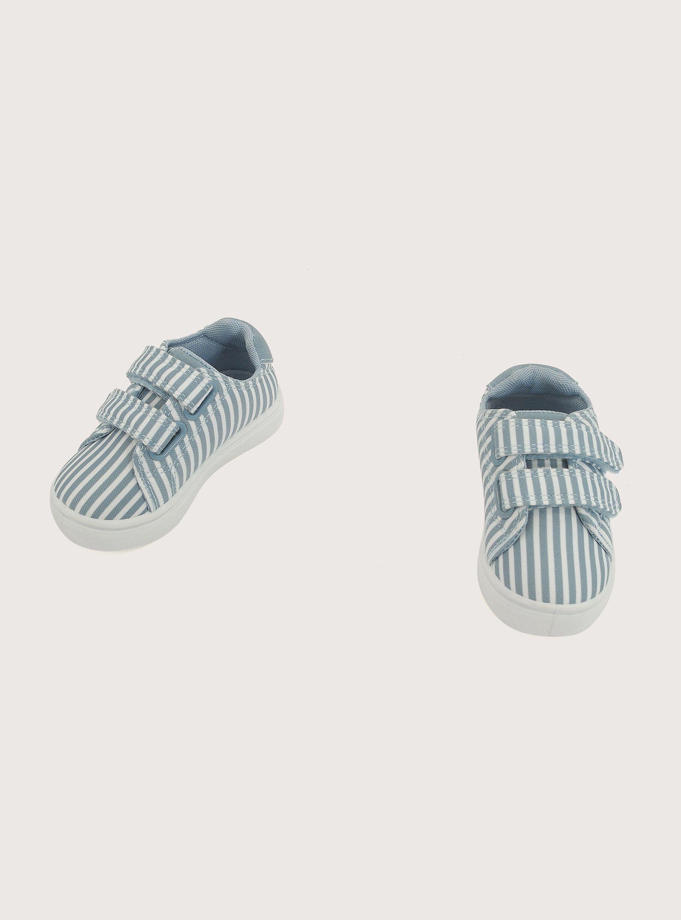 Zapatilla Niño Velcro Celeste-3