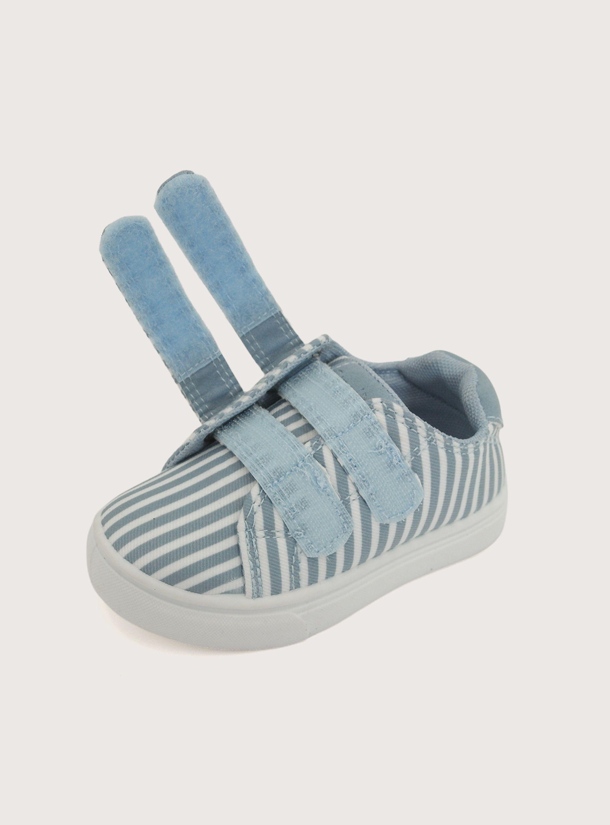 Zapatilla Niño Velcro Celeste-5