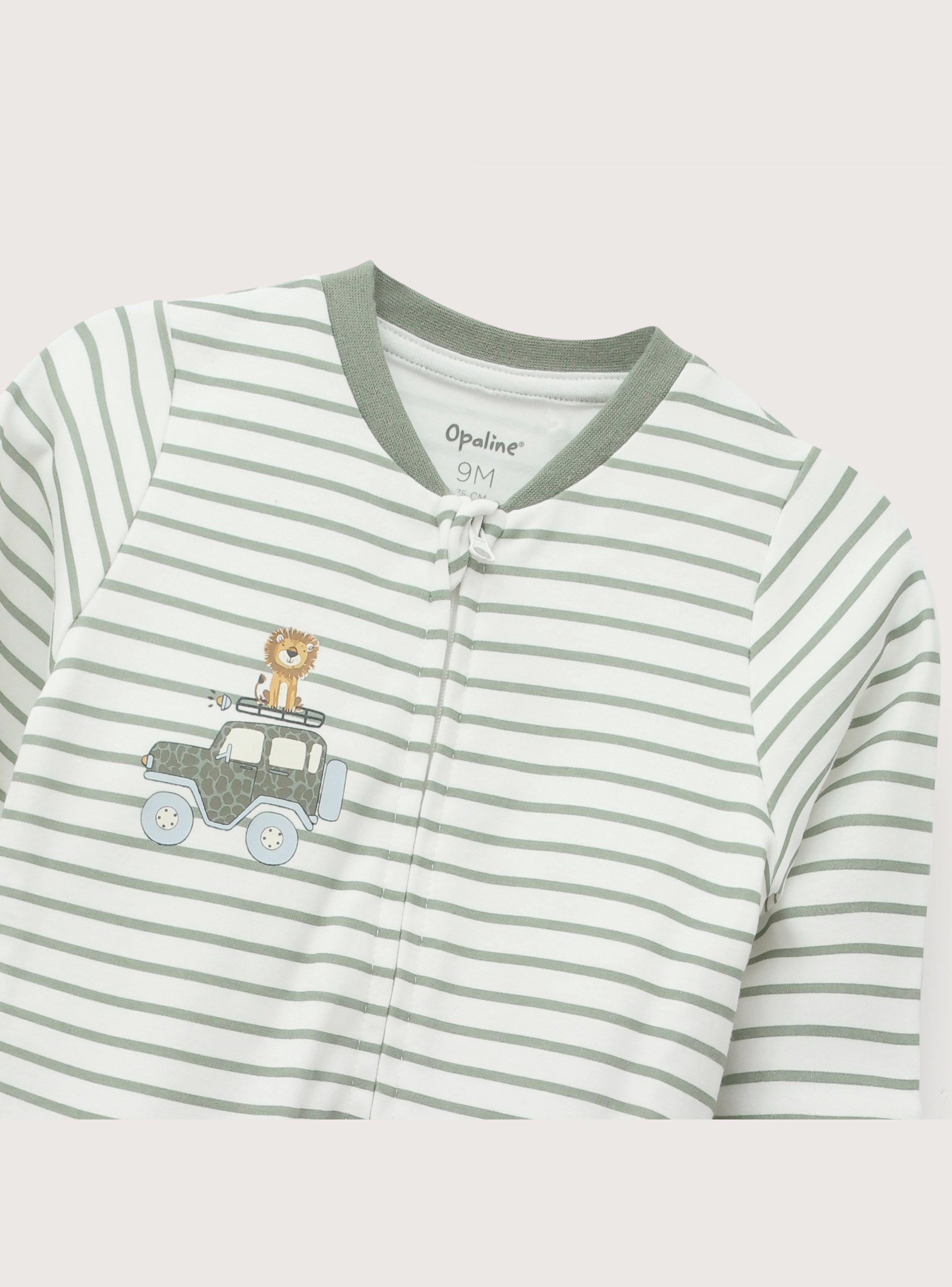 Pijama Rayado Verde Infant Niño-2