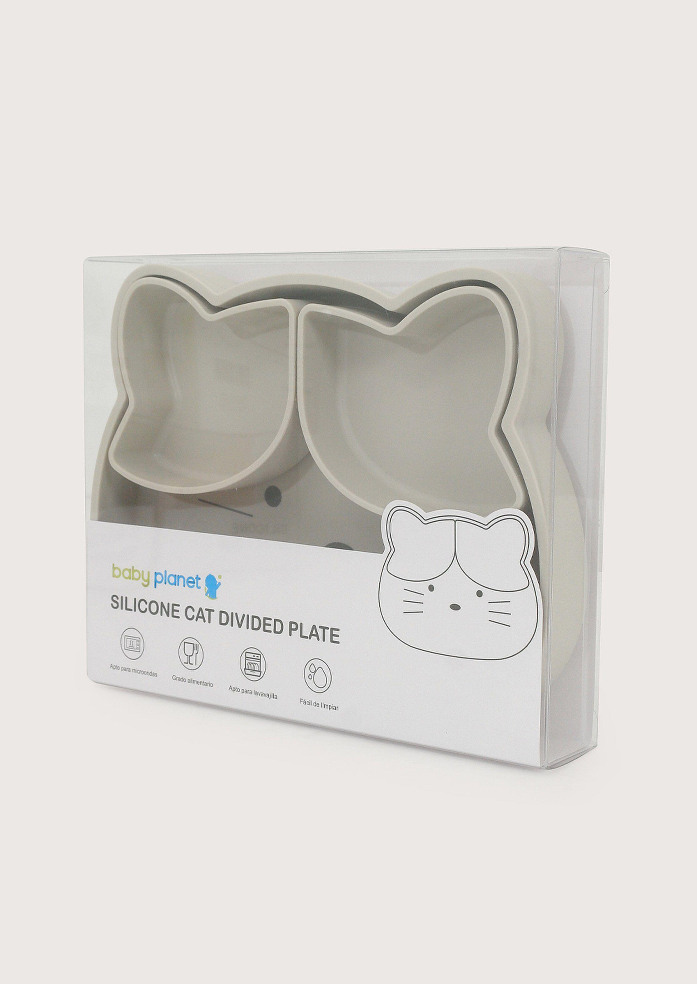 Plato gato con base antideslizate gris-3