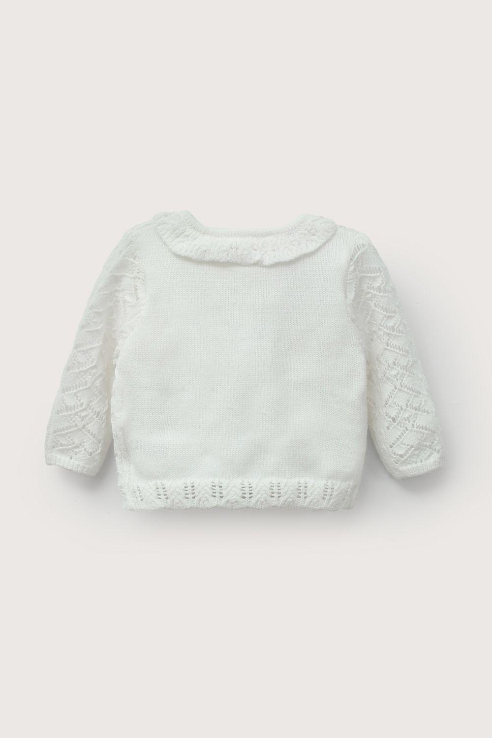 Chaleco blanco de bebé niña-2