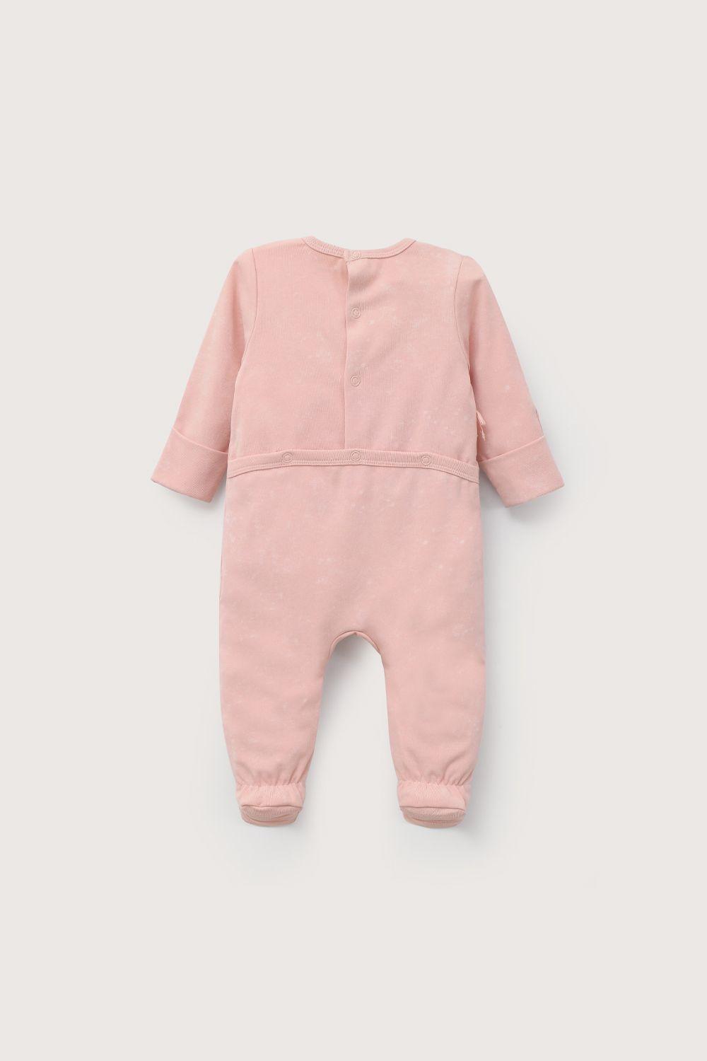 Osito rosado con apertura en la espalda de bebé niña-2