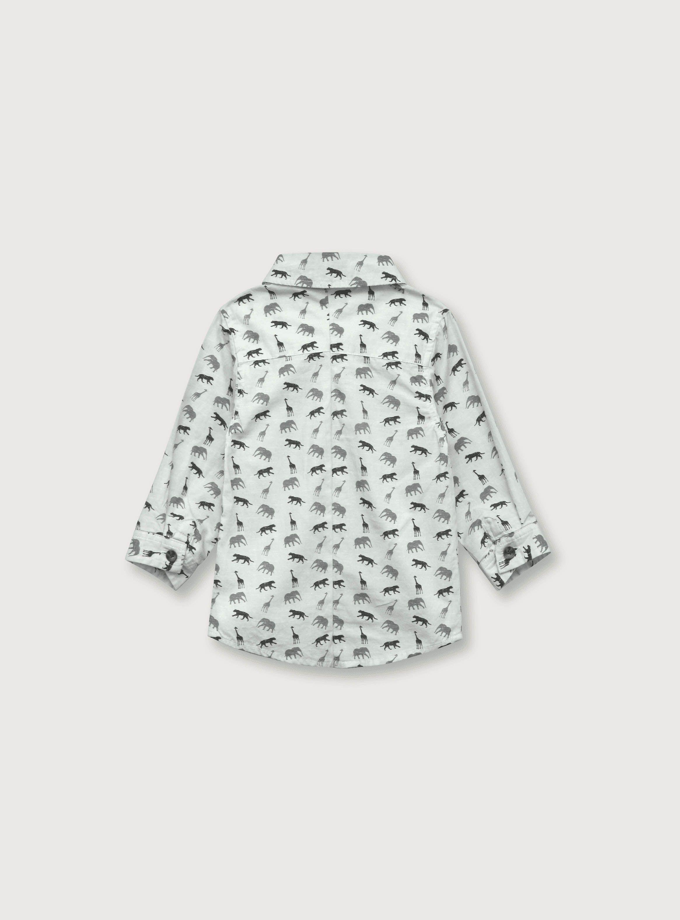 Camisa De Niño Jungla Blanco (6M A 4A) Opaline-1
